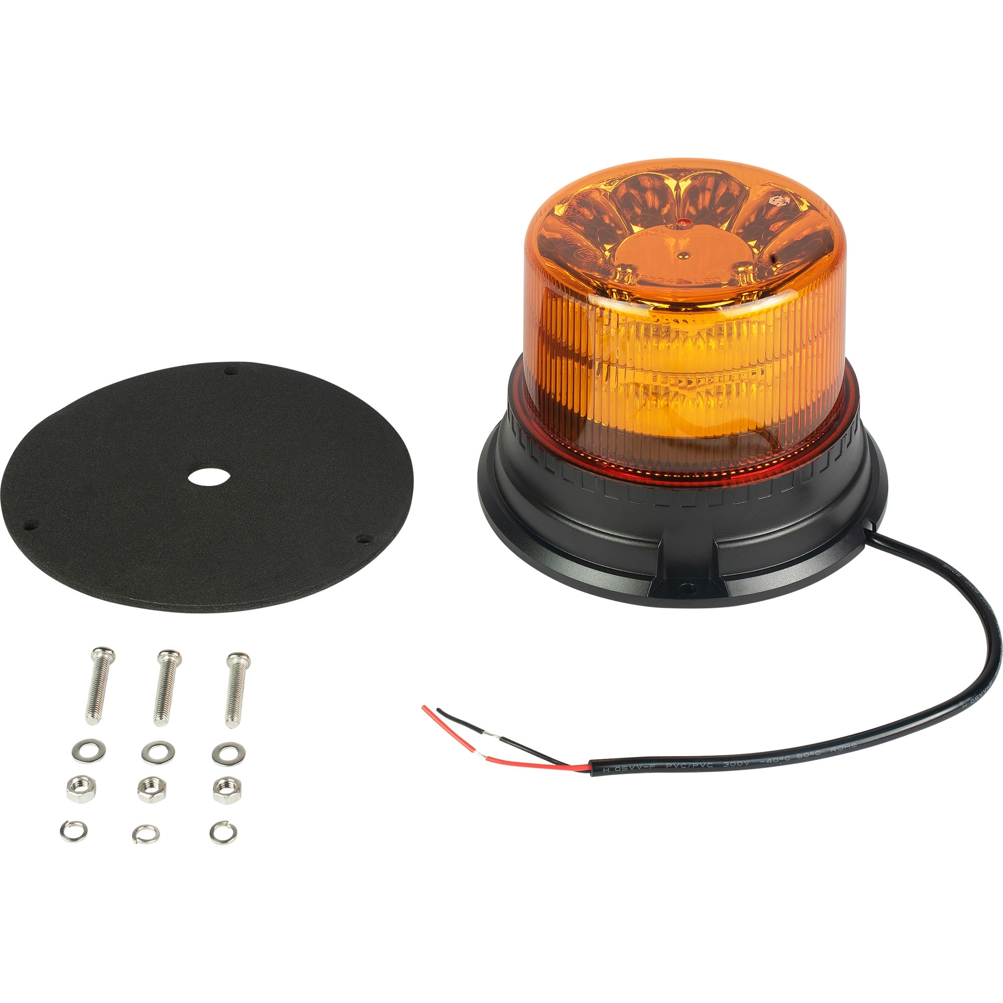 Rotating warning light yellow, LED, to screw Rotating warning light yellow, LED, to screw