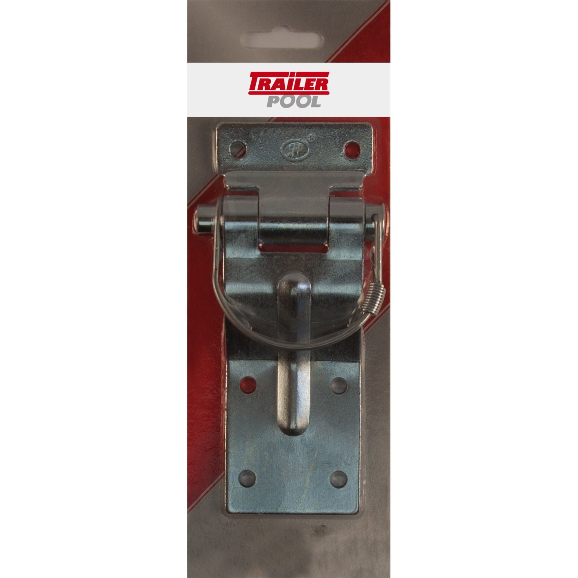 Hinge steel galvanised, cranked, bolt with spring