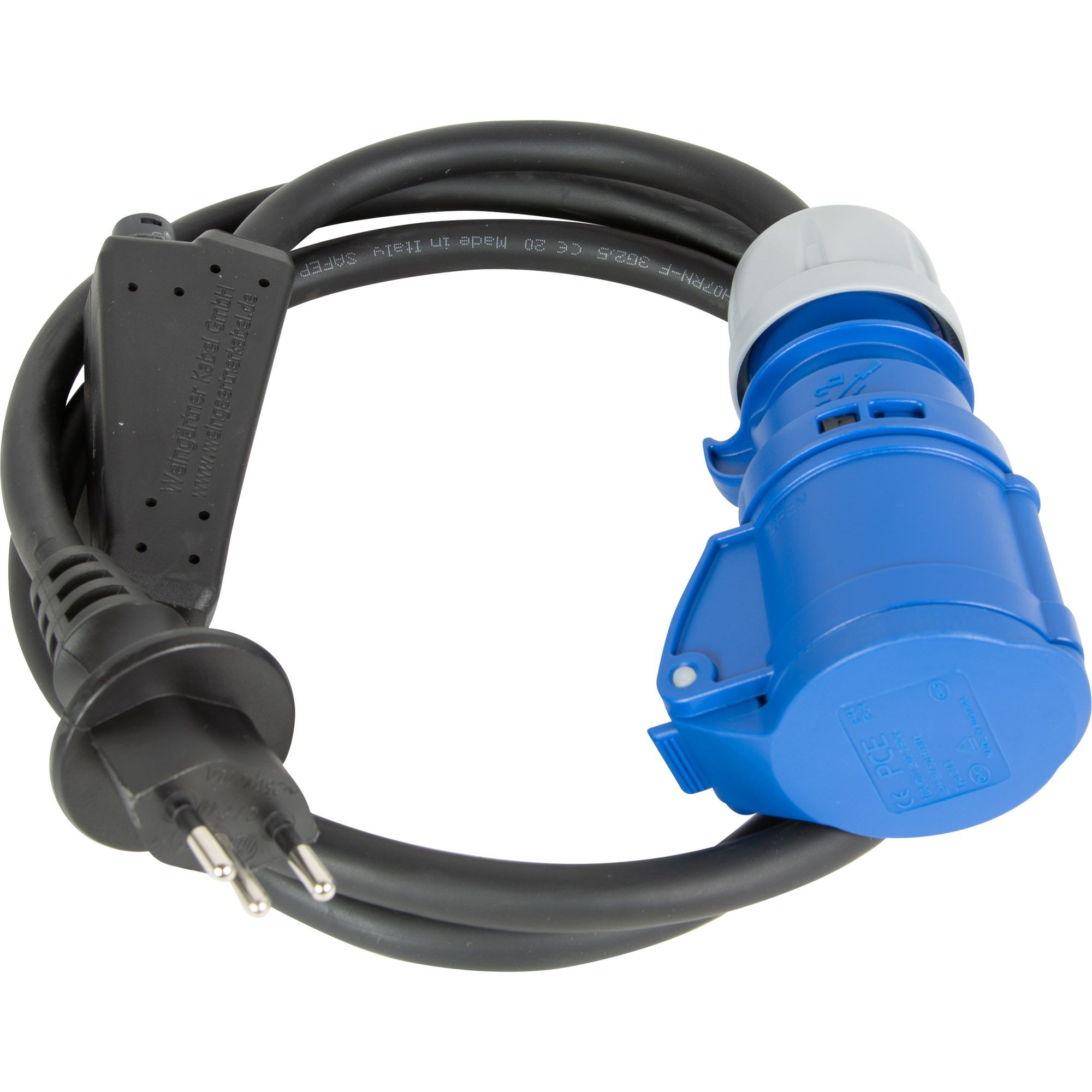 CEE-adapter cable, safety plug to CEE-coupling CEE-adapter cable, safety plug to CEE-coupling