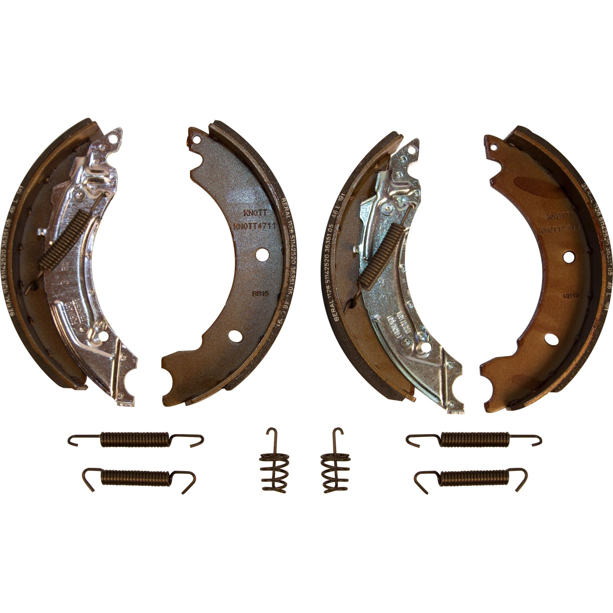 Brake shoe set Avonride, 203,2 x 40, incl. spring set