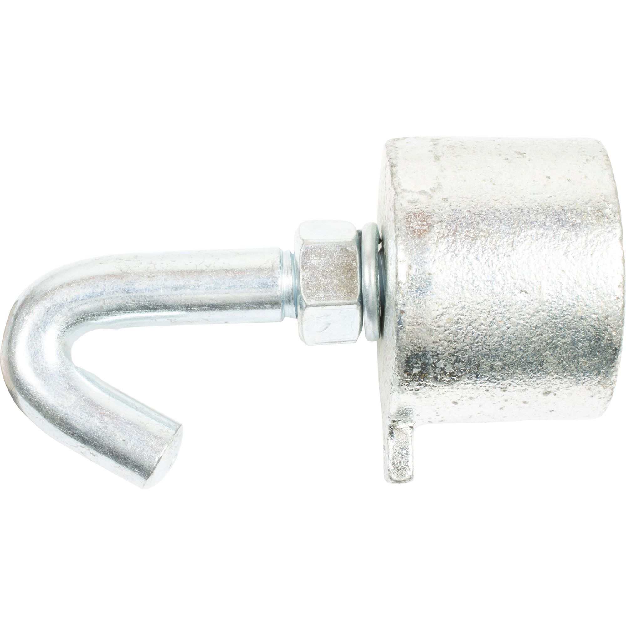 Tube-end with hook, galvanised