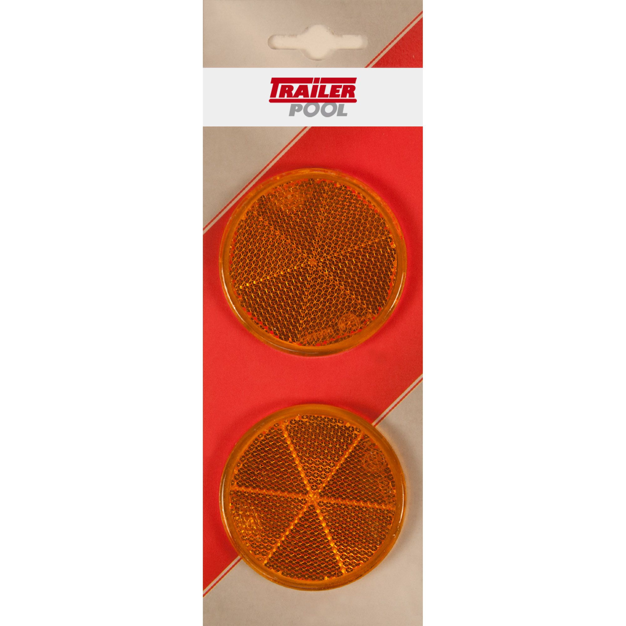 2 x Sidemarker Reflector Ø 60 mm, Yellow, Adhesive 2 x Sidemarker Reflector Ø 60 mm, Yellow, Adhesive