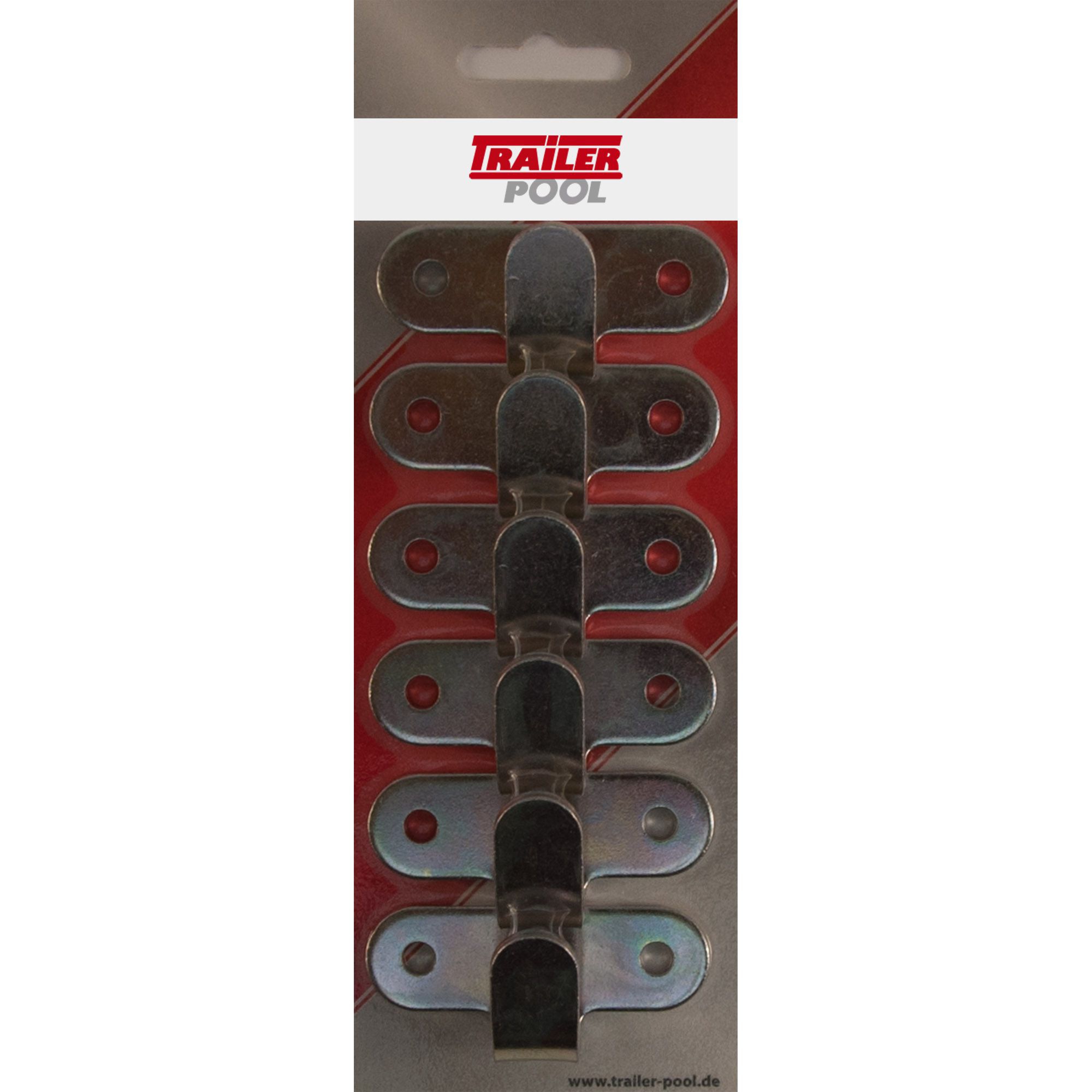 6 x Tension Hook 2-Hole, Length 65 mm, HD 45 mm 6 x Tension Hook 2-Hole, Length 65 mm, HD 45 mm