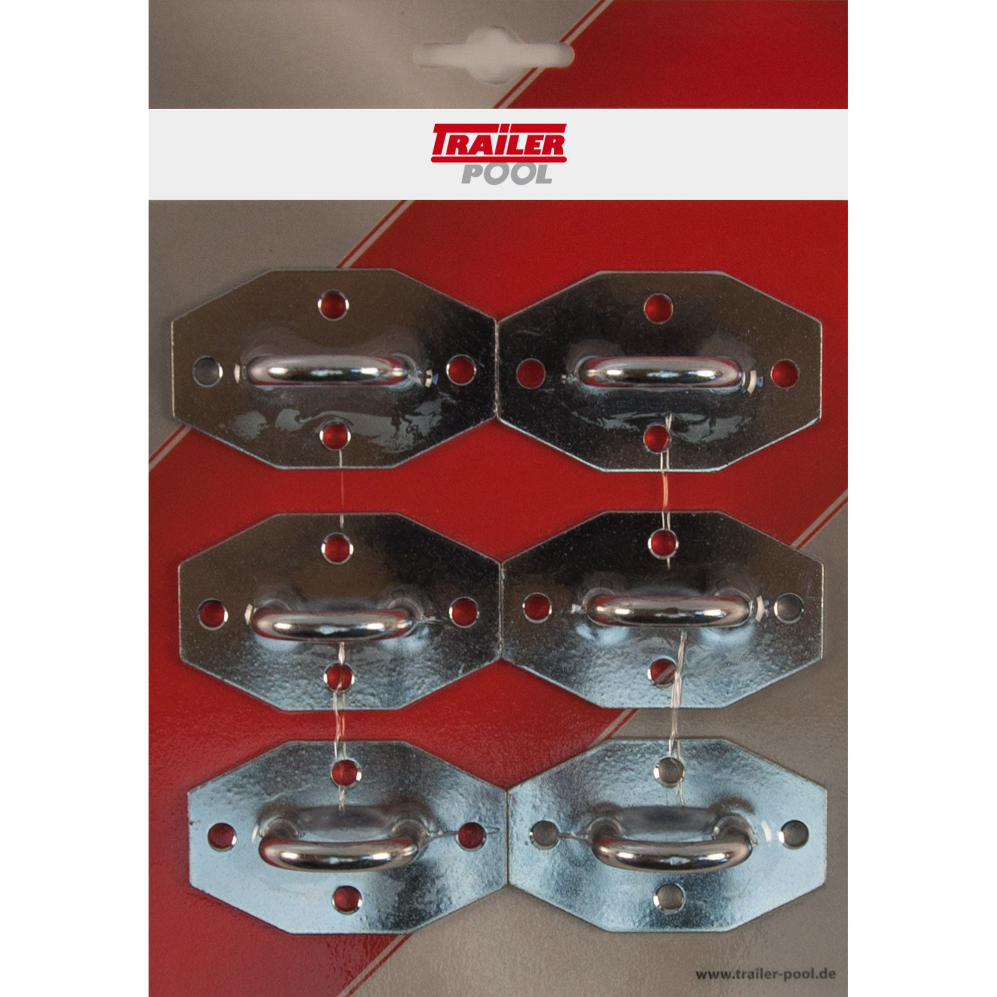 6x Rounded Staple, H 25 mm, Octagonal Base Plate 6x Rounded Staple, H 25 mm, Octagonal Base Plate