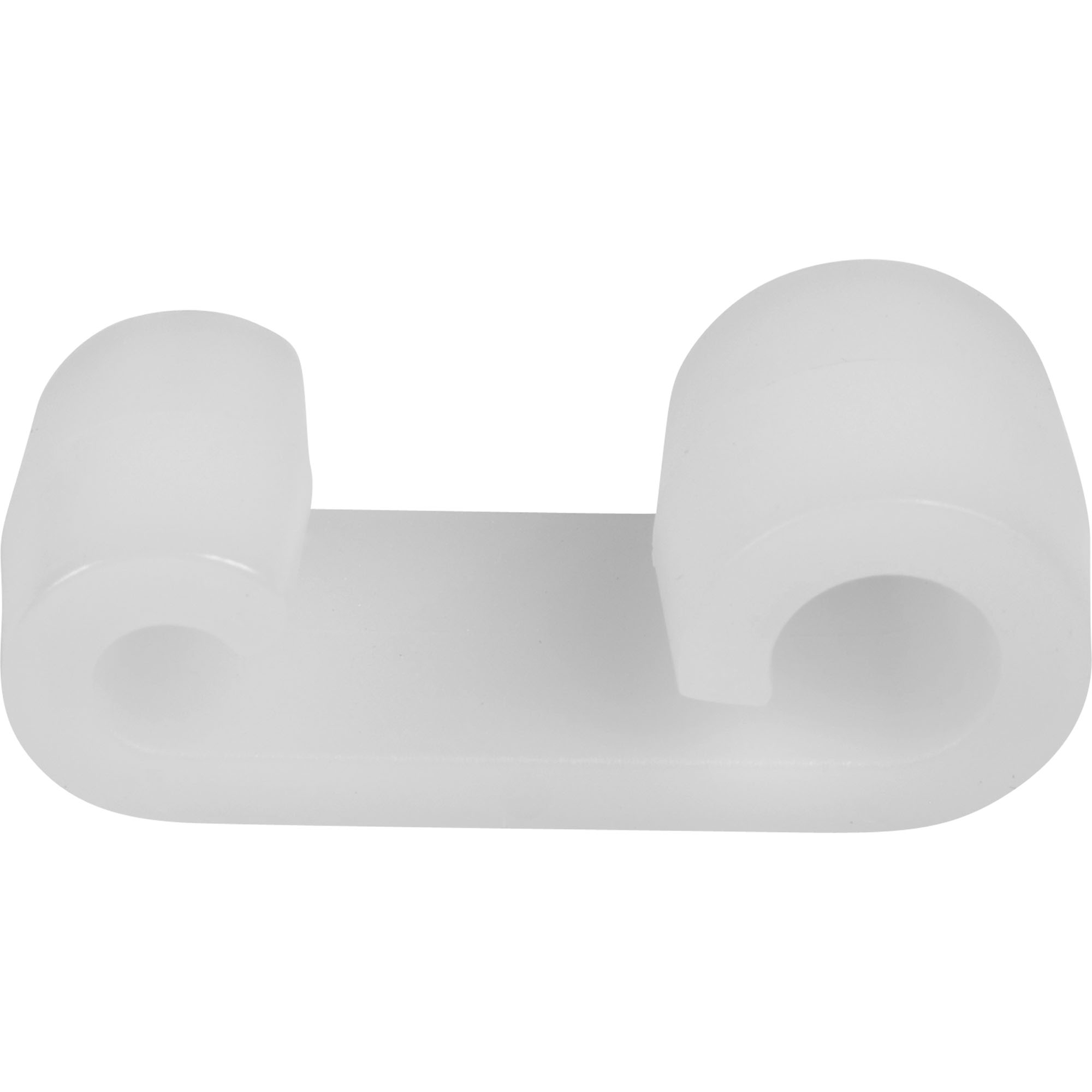 Expander Double Hook, L 50 mm, Plastic, White