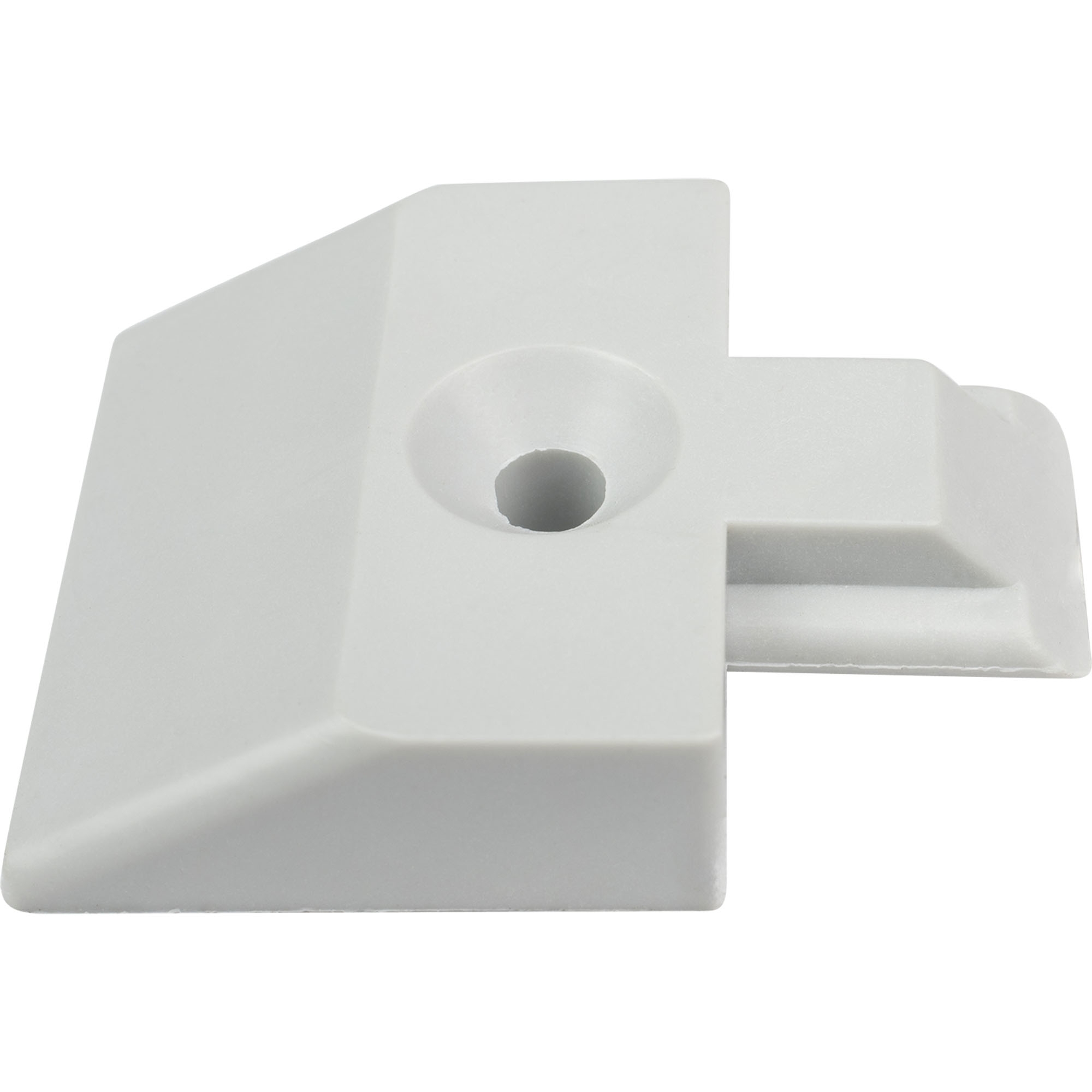 End Cap/Airline Track, Square, Plastic, Grey
