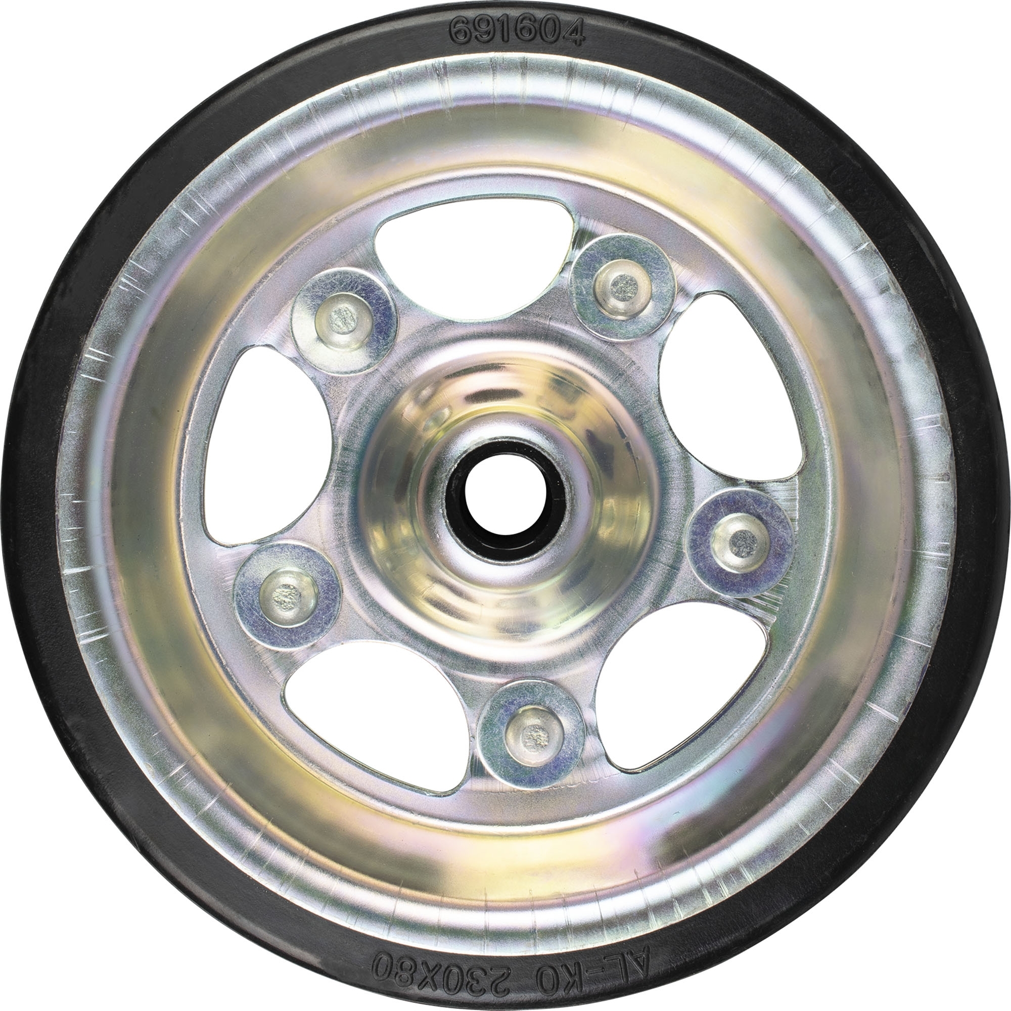 Solid Rubber Wheel, 230x80 mm, Metal Rim