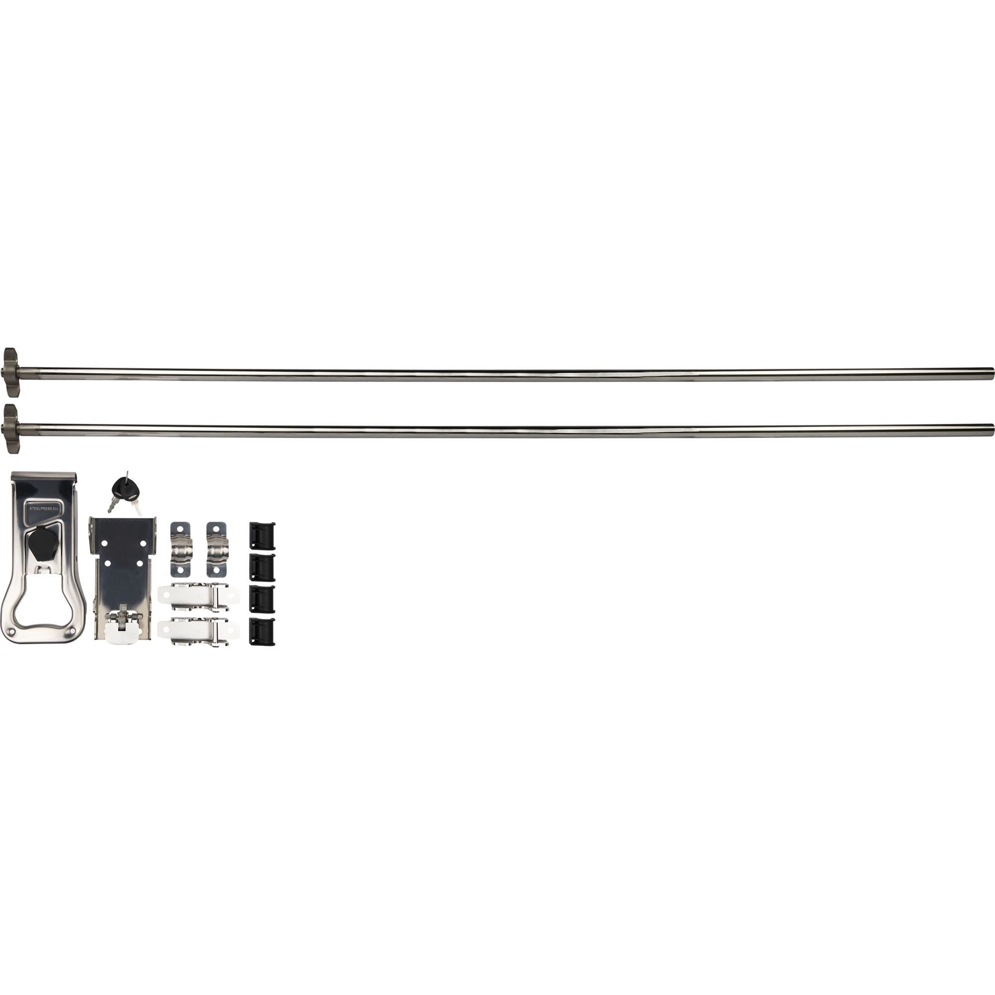 Set espagnolette closure, incl. tube, stainless steel