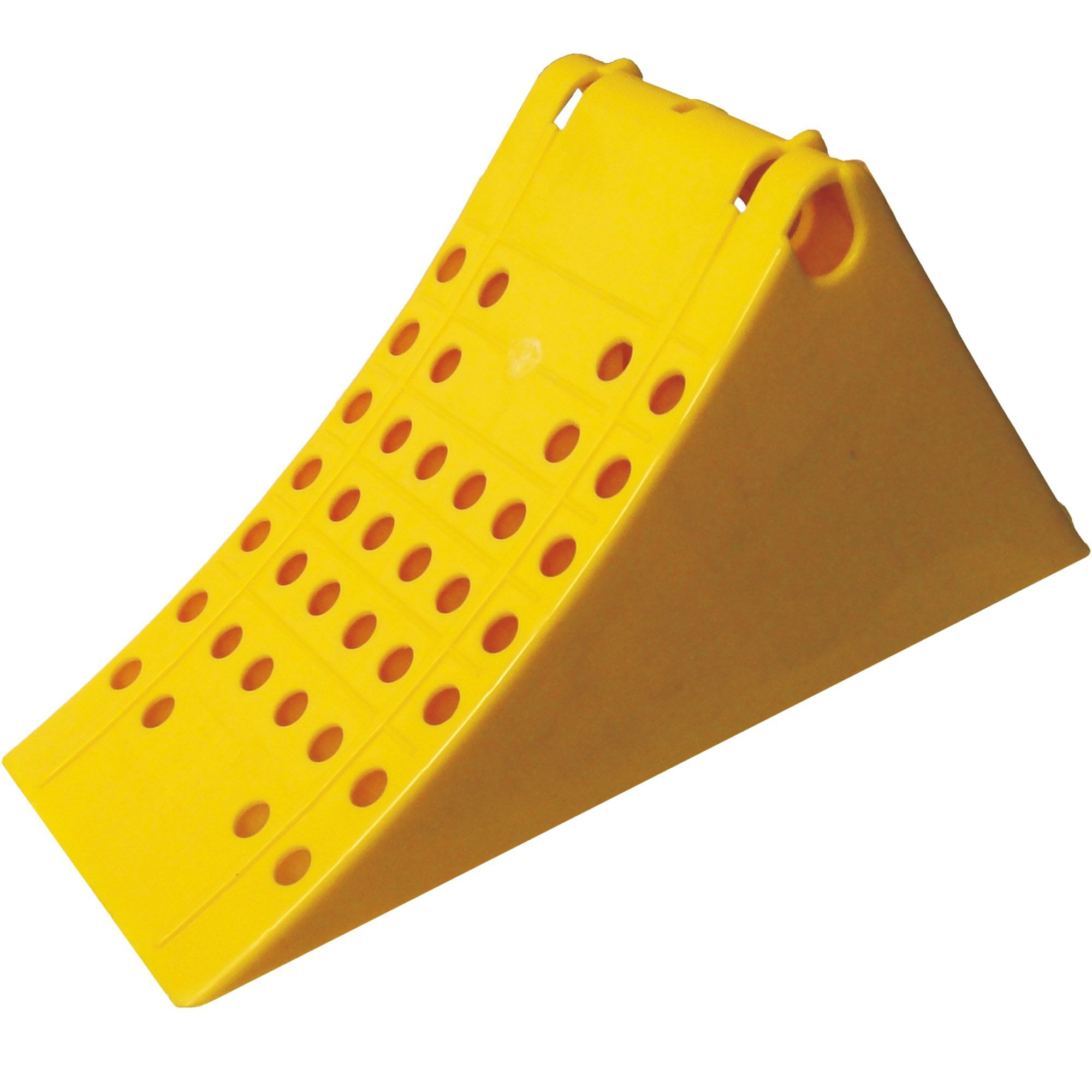 Wheel Chock, L 385 mm, Plastic, Yellow Wheel Chock, L 385 mm, Plastic, Yellow
