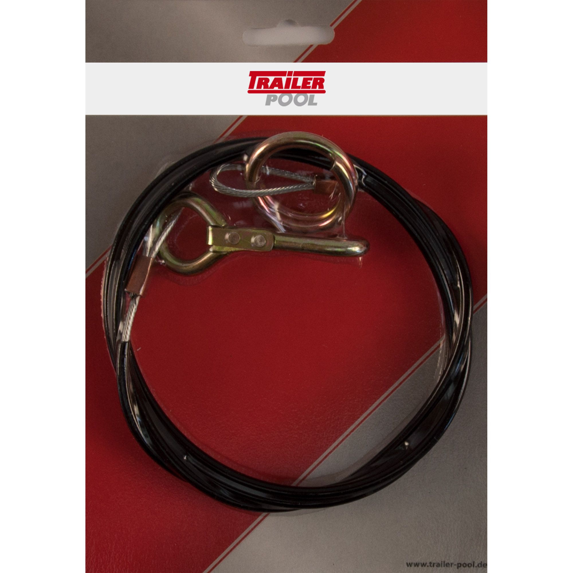 Breakaway Cable with Ring, Length 1500 mm, Black
