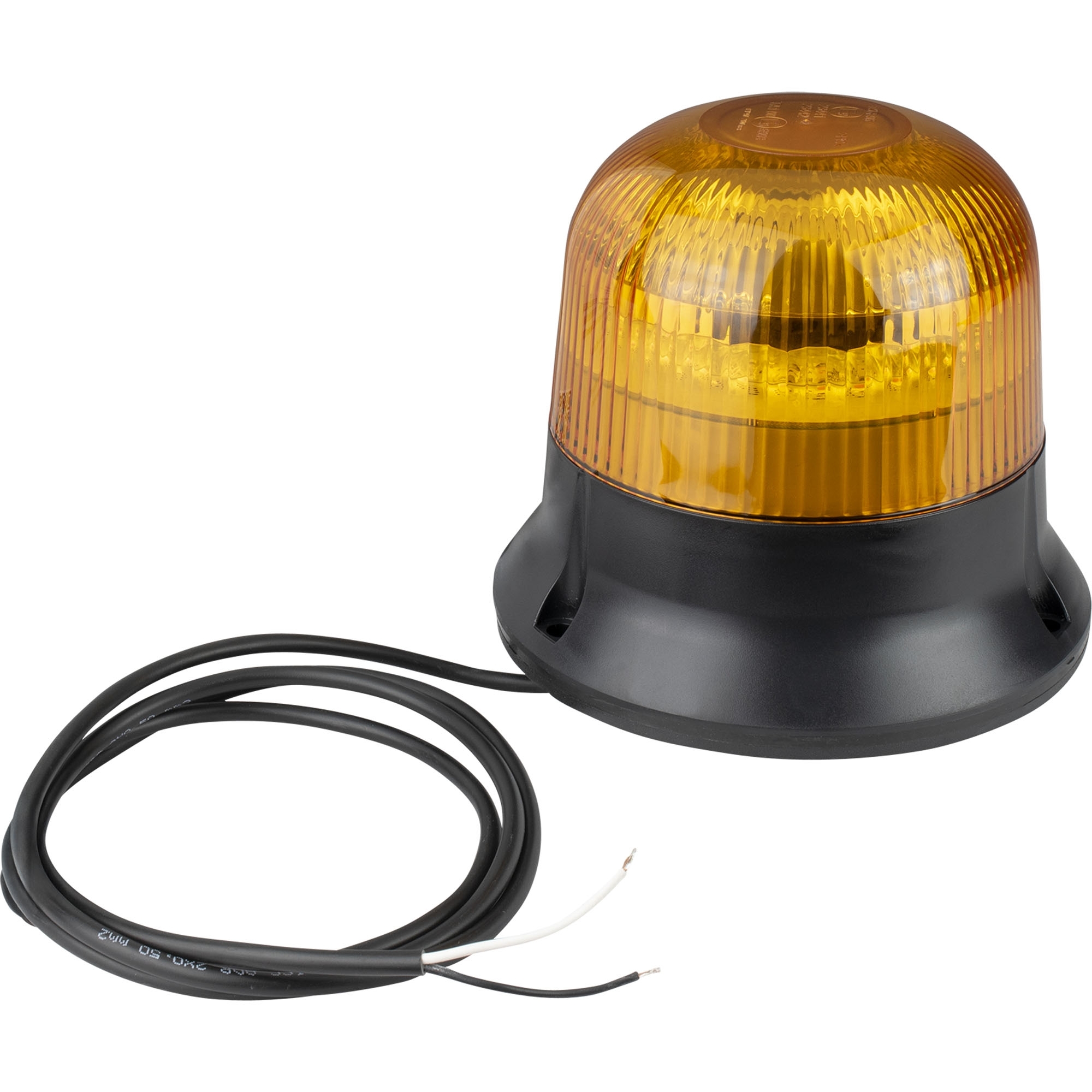 Rotating beacon LED, yellow, for screw-on attachment