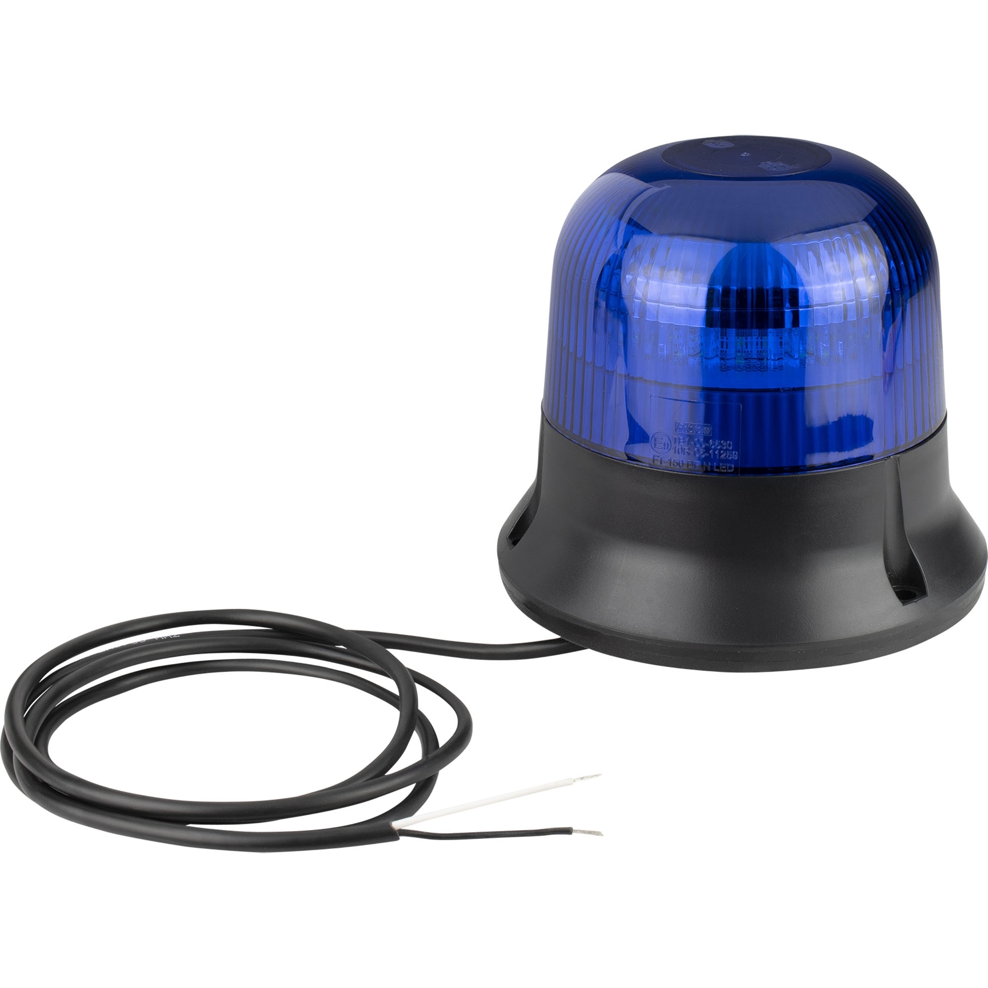 Rotating beacon LED, blue, for screw-on attachment