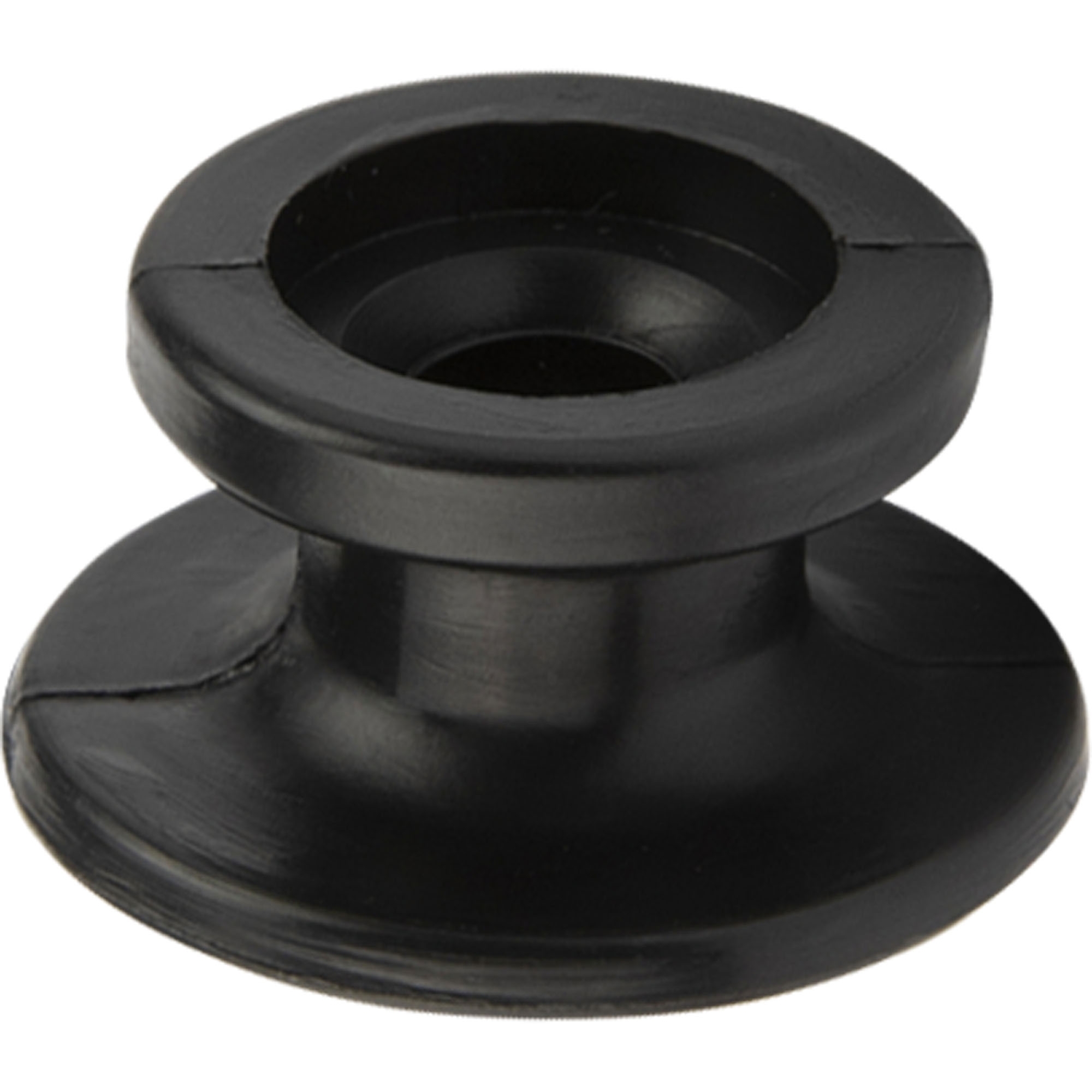 Round Knob, Plastic, Black, Rope Ø 6+8 mm
