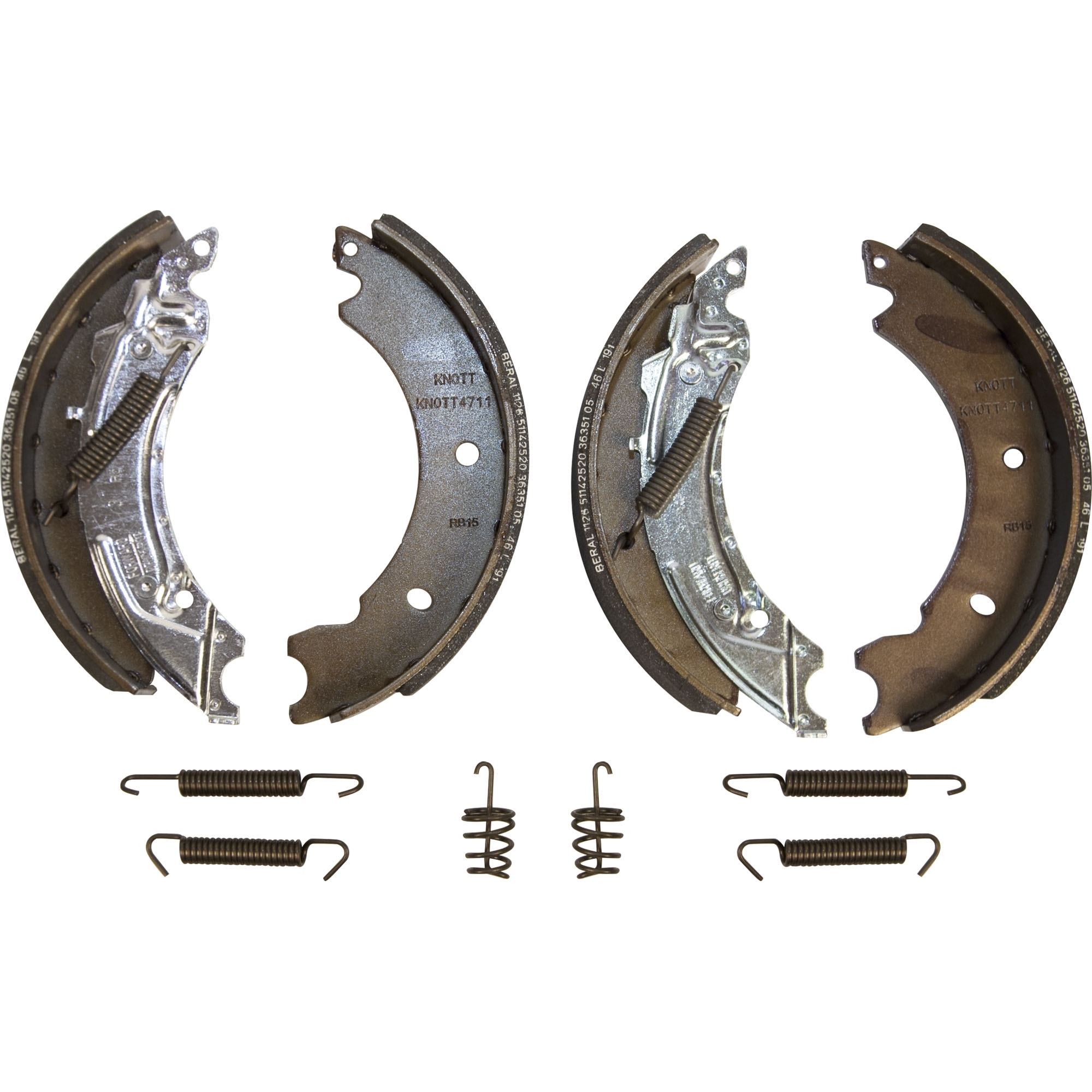 Brake shoe set Avonride, 203,2 x 40, incl. spring set