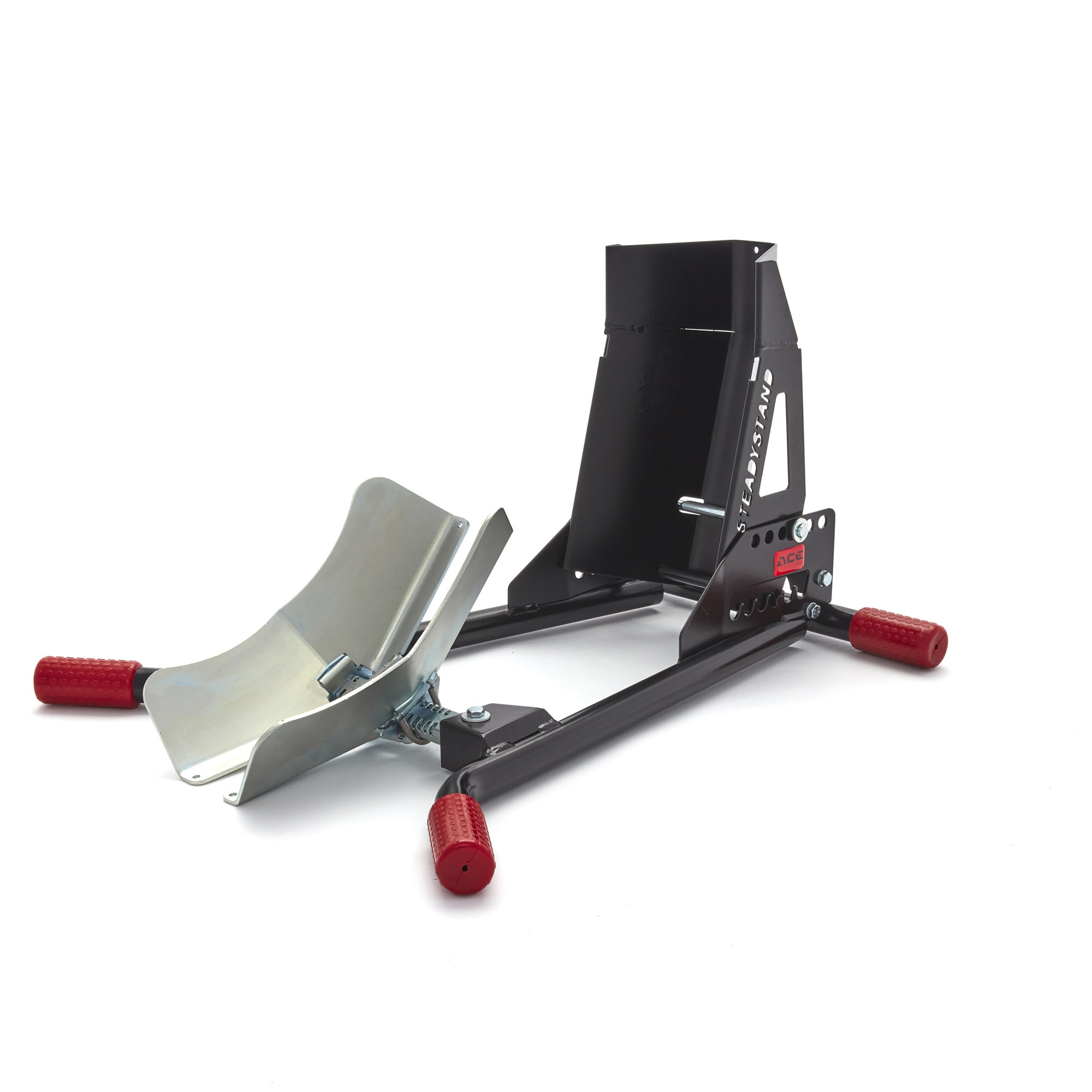 Short motorcycle stand rail with front wheel stop, ACEBIKES Short motorcycle stand rail with front wheel stop, ACEBIKES