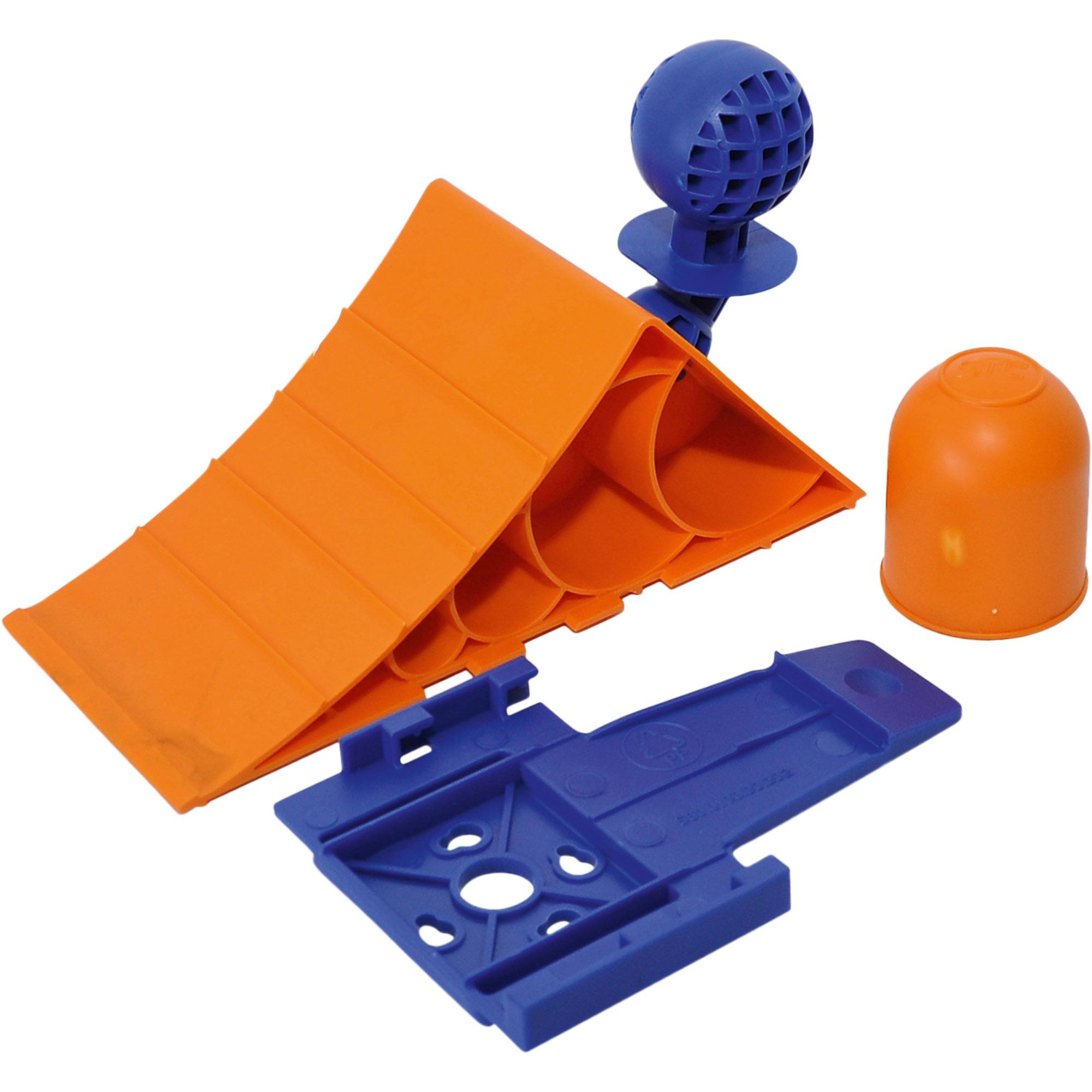 SET Wheel Chocplask + Holder, Plastic, Orange/Blue SET Wheel Chocplask + Holder, Plastic, Orange/Blue