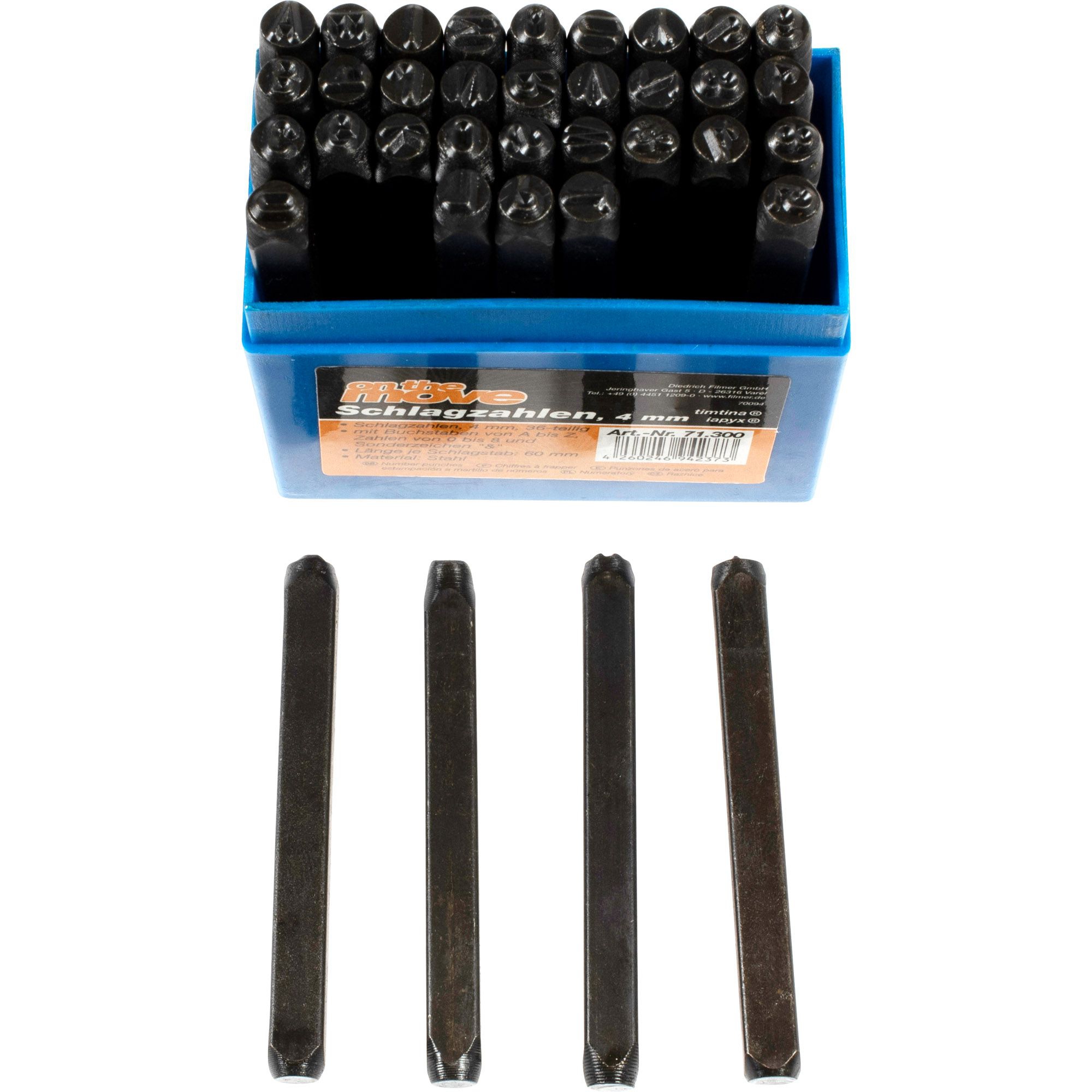 Embossed markings and letters (36 parts) Embossed markings and letters (36 parts)