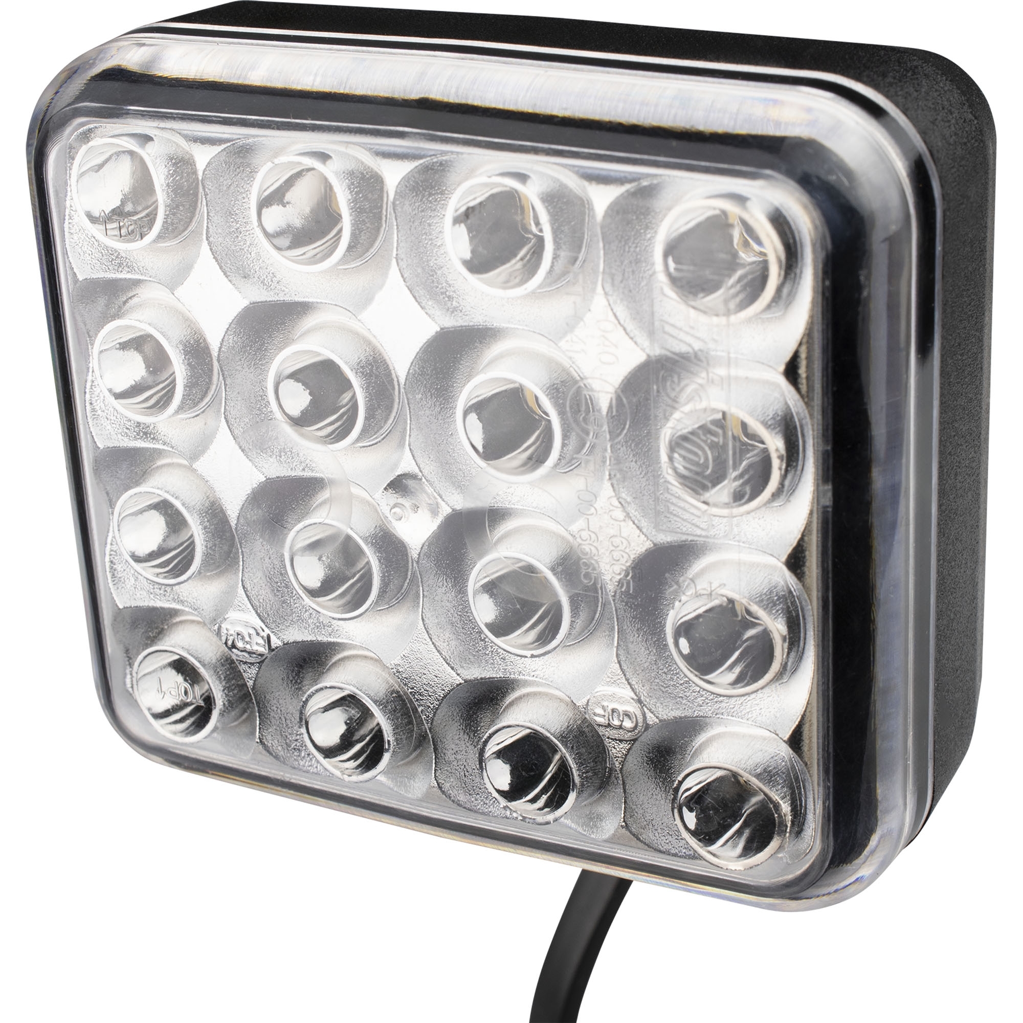 Reversing light LED with DC-outflow