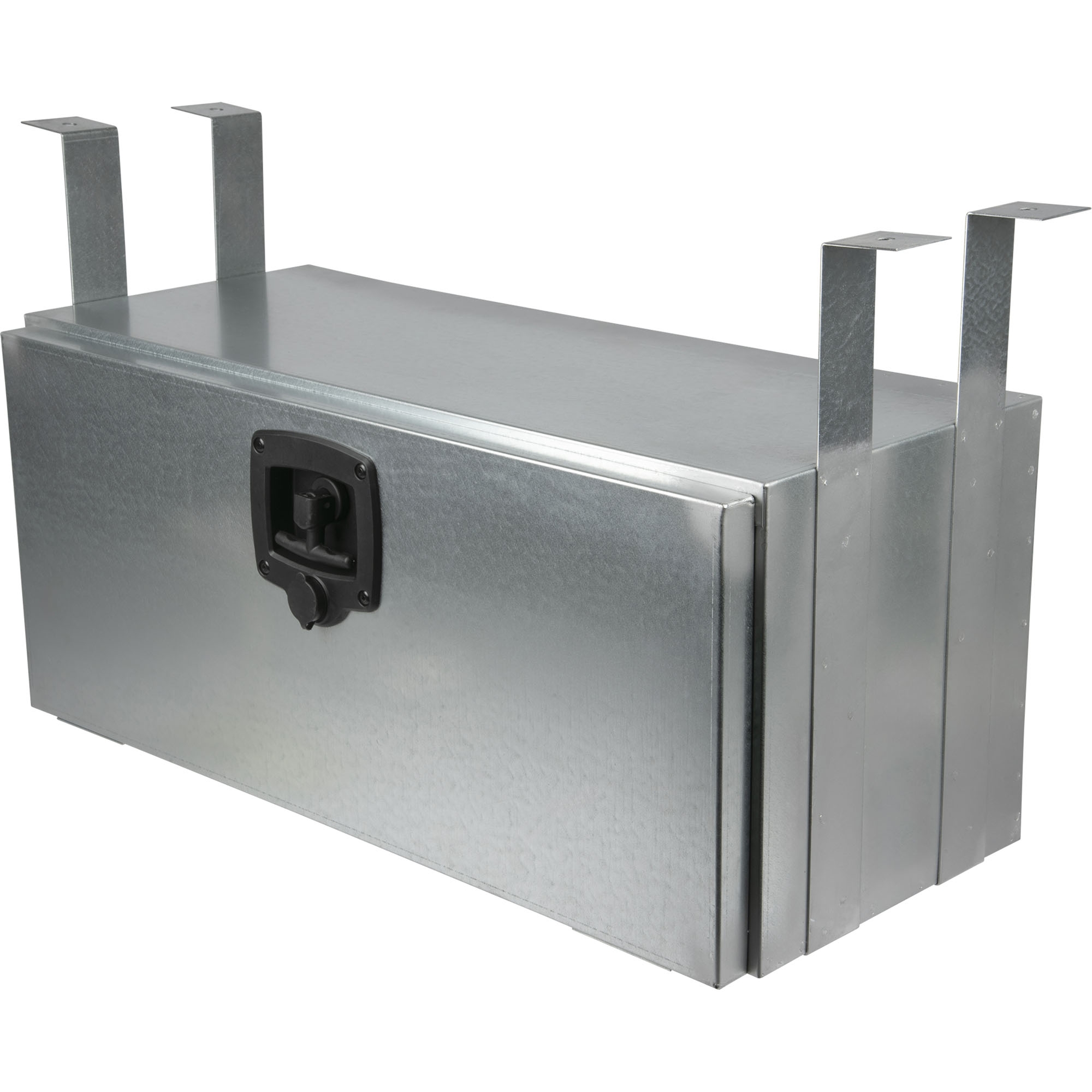 Storage Box, galvanized, with bracket holder, W700 x D300 x H300 mm