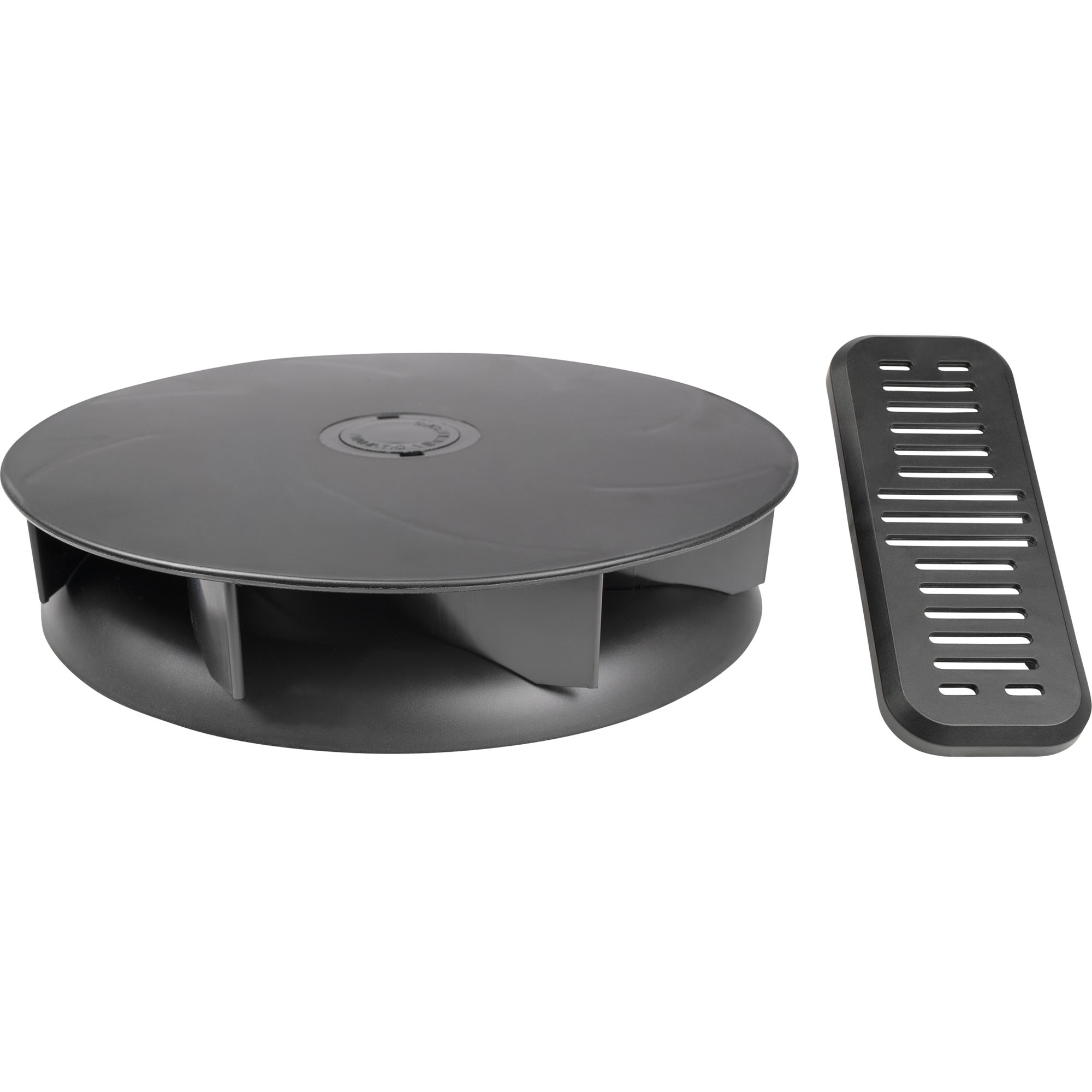 Fan with mechanical fan, extra flat, rectangular inner shutter