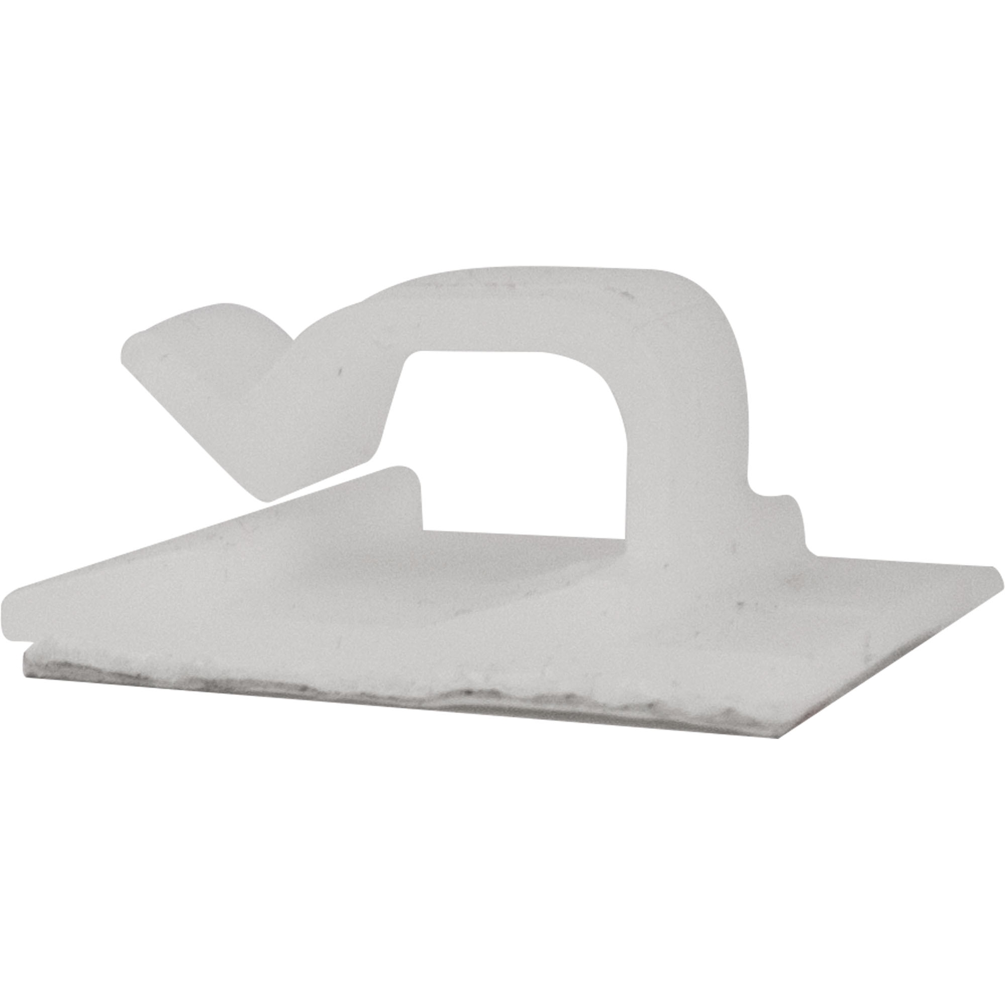 Cable clamp with adhesive socket