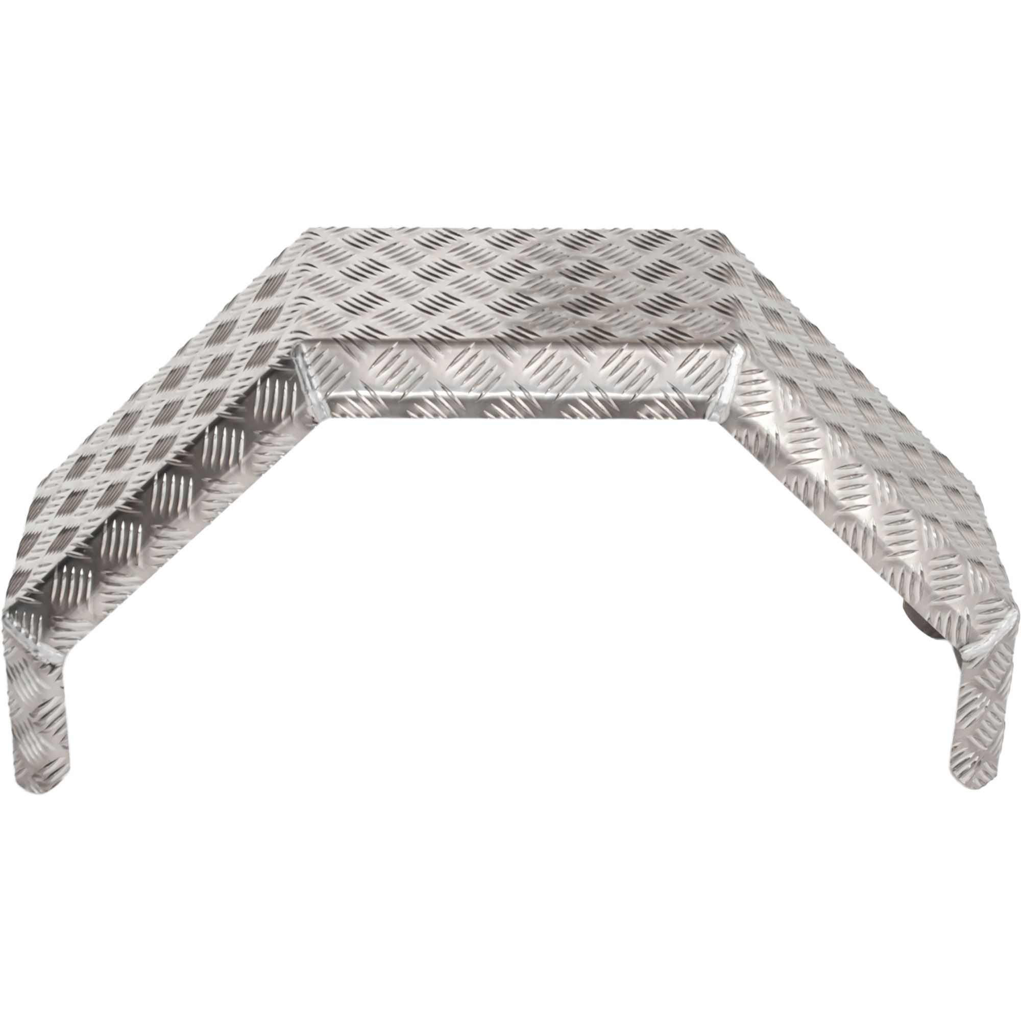 Single Axle Mudguard Square Alum, W 240mm, S 800mm