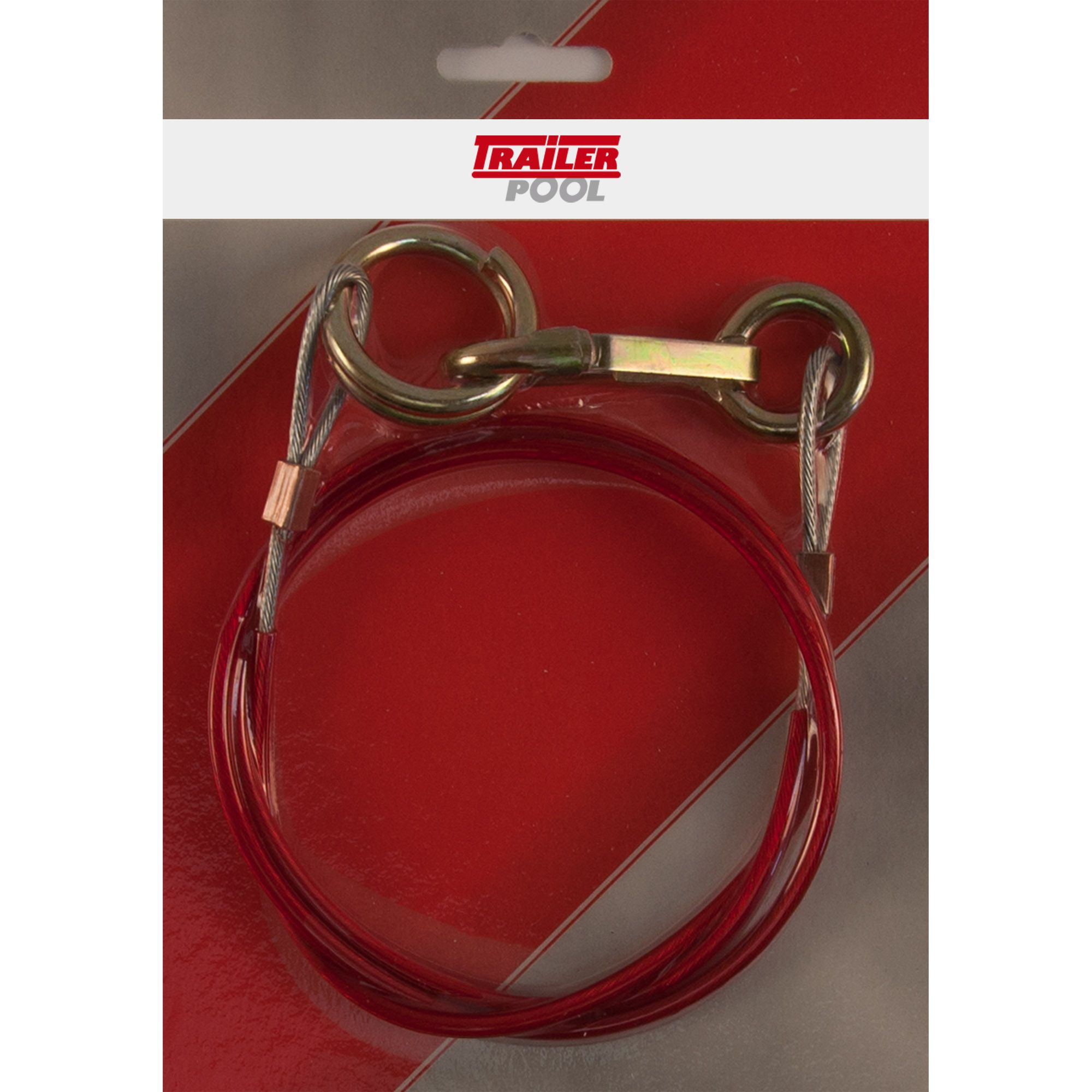 Breakaway Cable with Ring, Length 1000 mm, Red