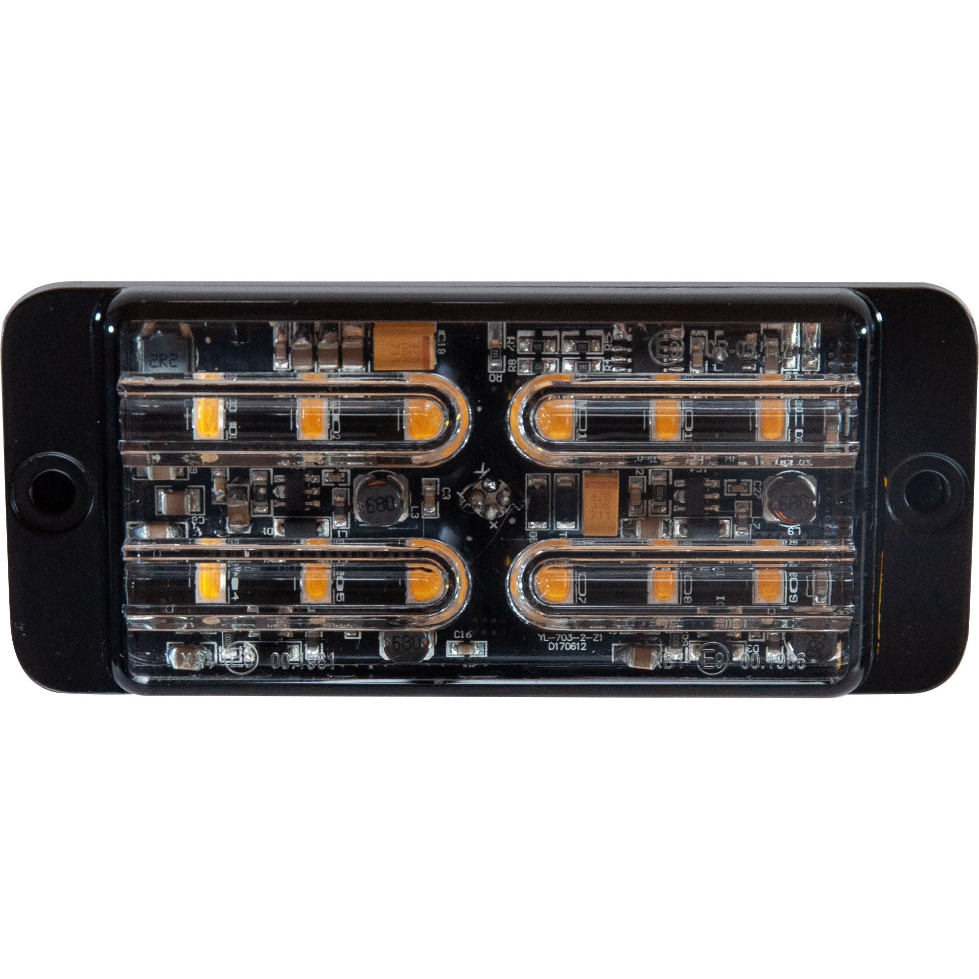 LED Warning strobe light, orange, 12/24 V, 12 LEDs LED Warning strobe light, orange, 12/24 V, 12 LEDs