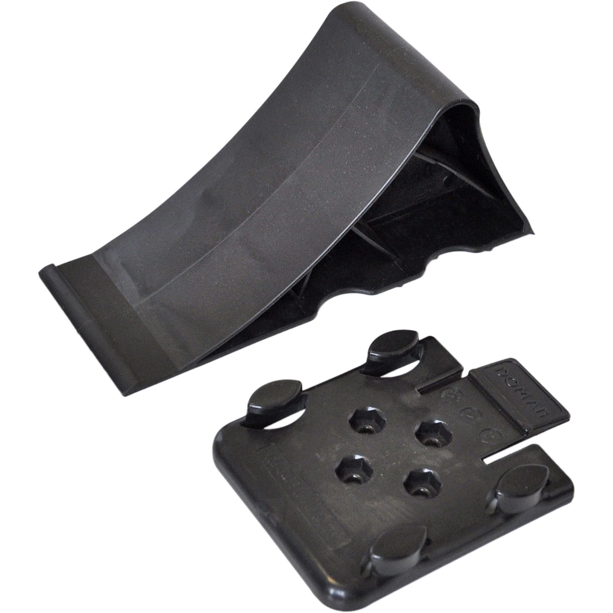 Wheel Chock + Holder, L 225 mm, Plastic, Black Wheel Chock + Holder, L 225 mm, Plastic, Black