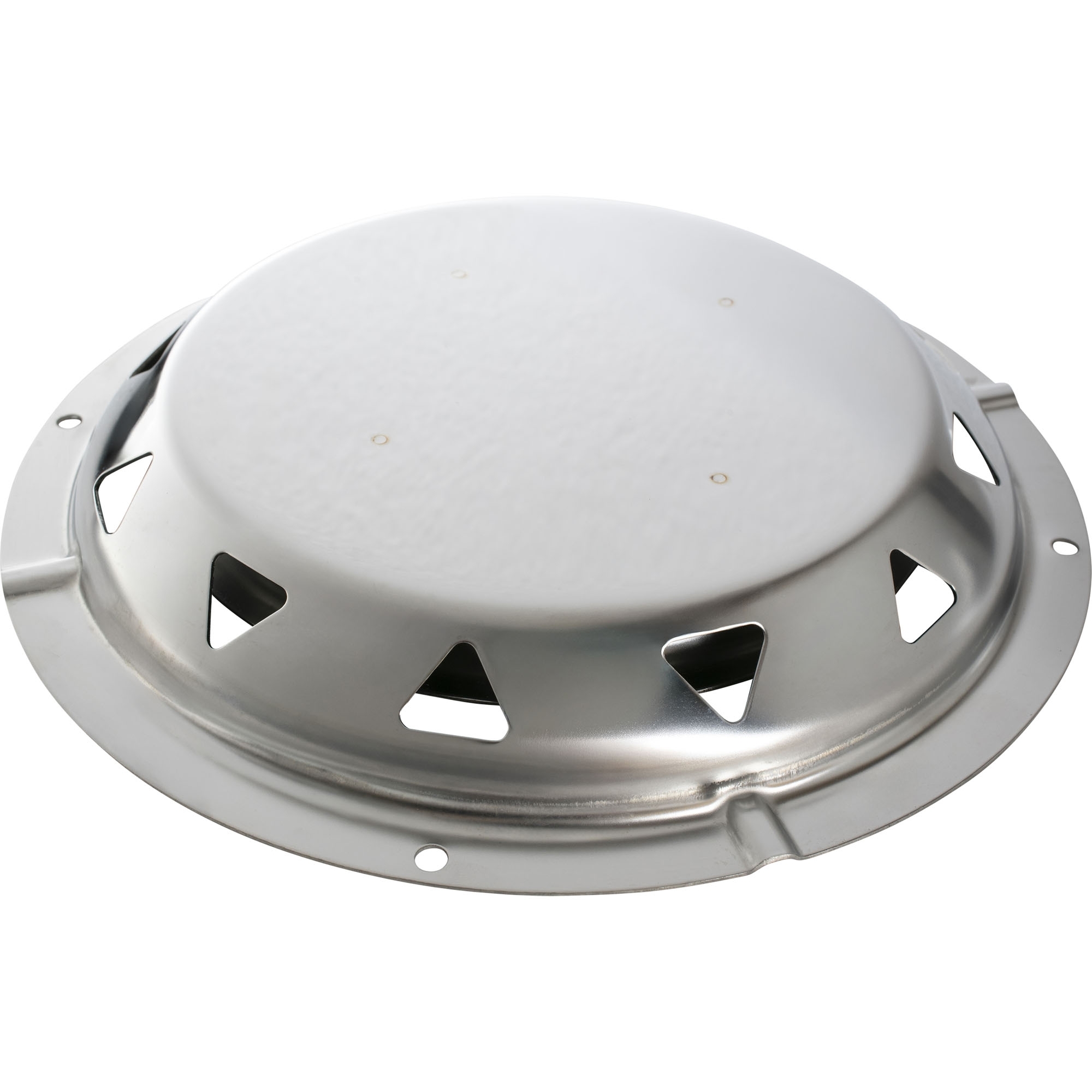 Stainless steel fan with plastic inner grille
