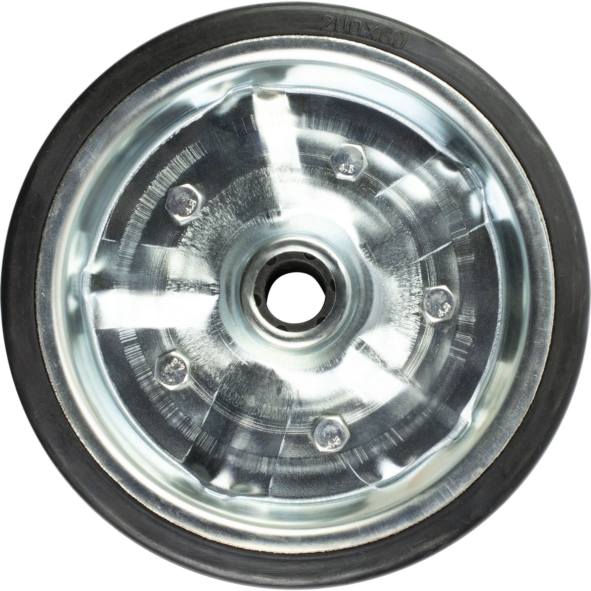 Solid Rubber Wheel, 200x60 mm, Metal Rim