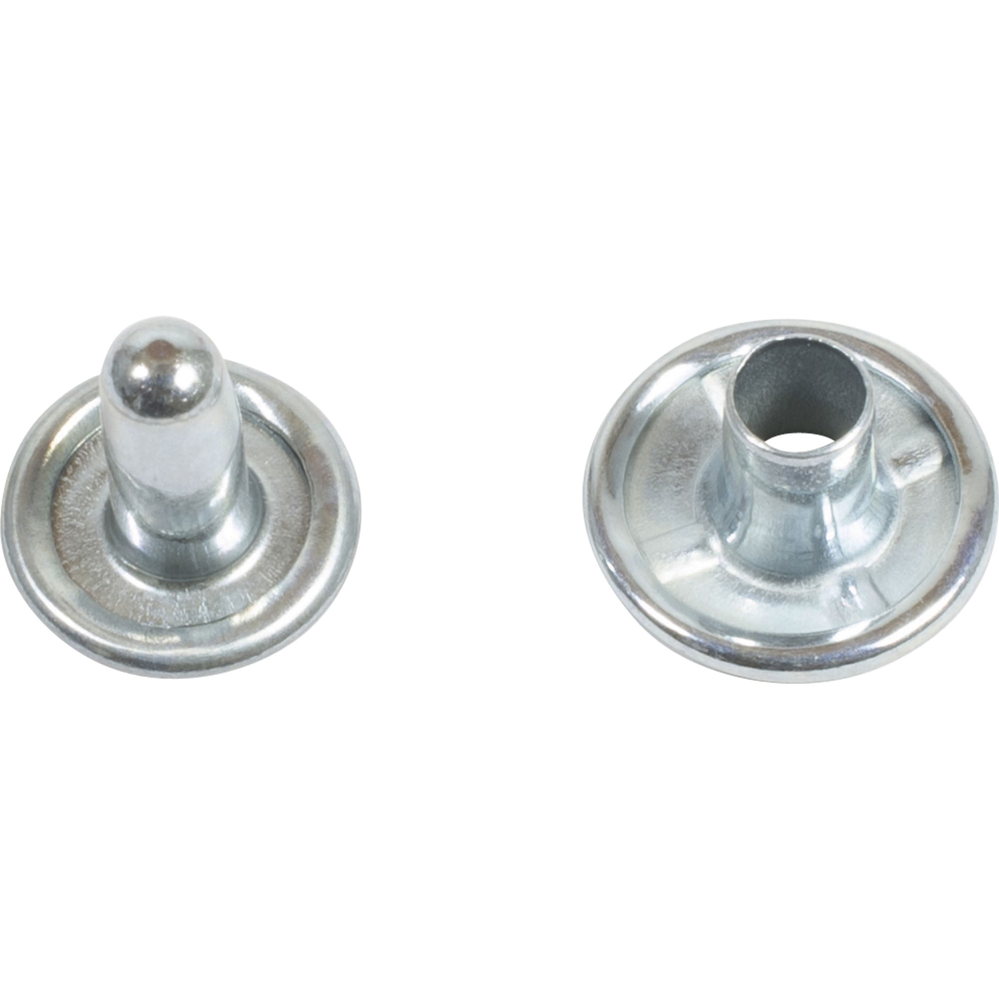 Double-calott, galvanised, tubular rive Double-calott, galvanised, tubular rive