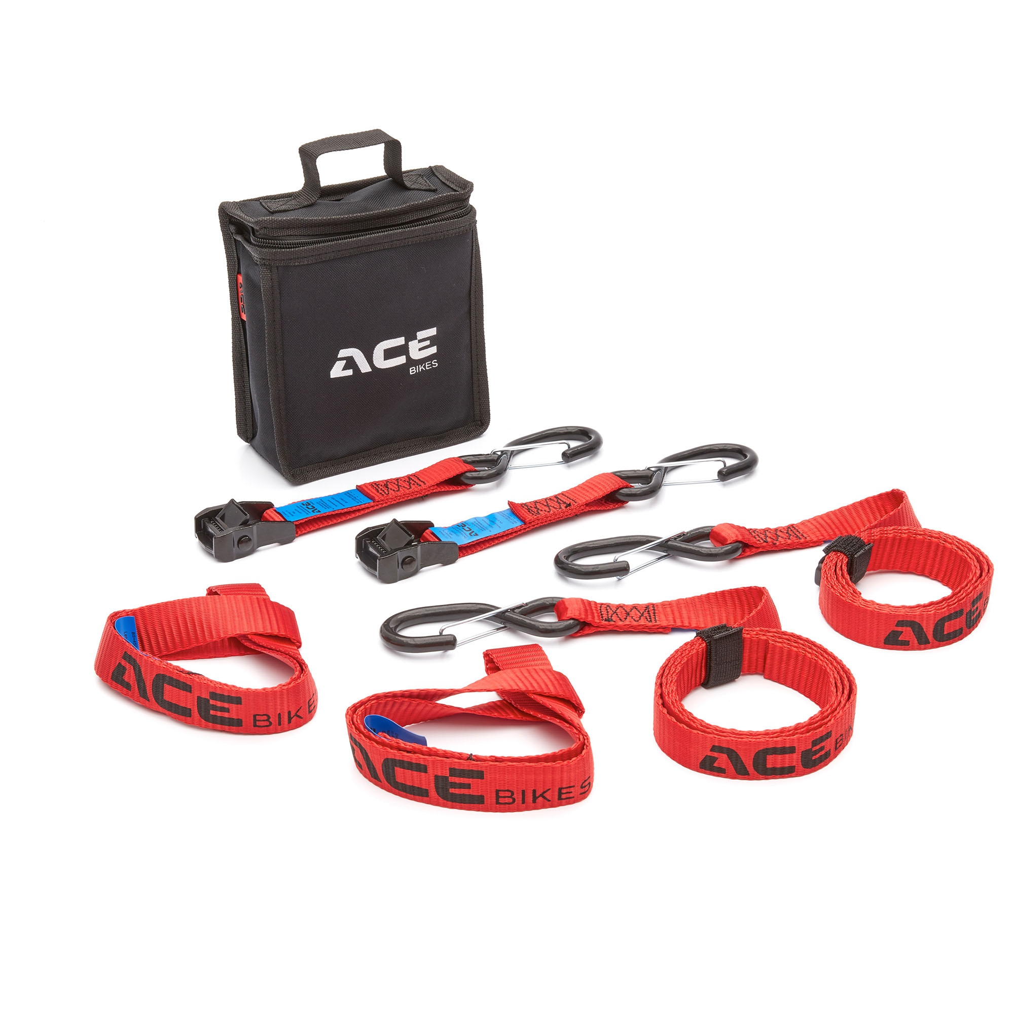 Motorcycle Tie-Down Strap Set, ACEBIKES, L 1400 mm, LC 300 daN Motorcycle Tie-Down Strap Set, ACEBIKES, L 1400 mm, LC 300 daN