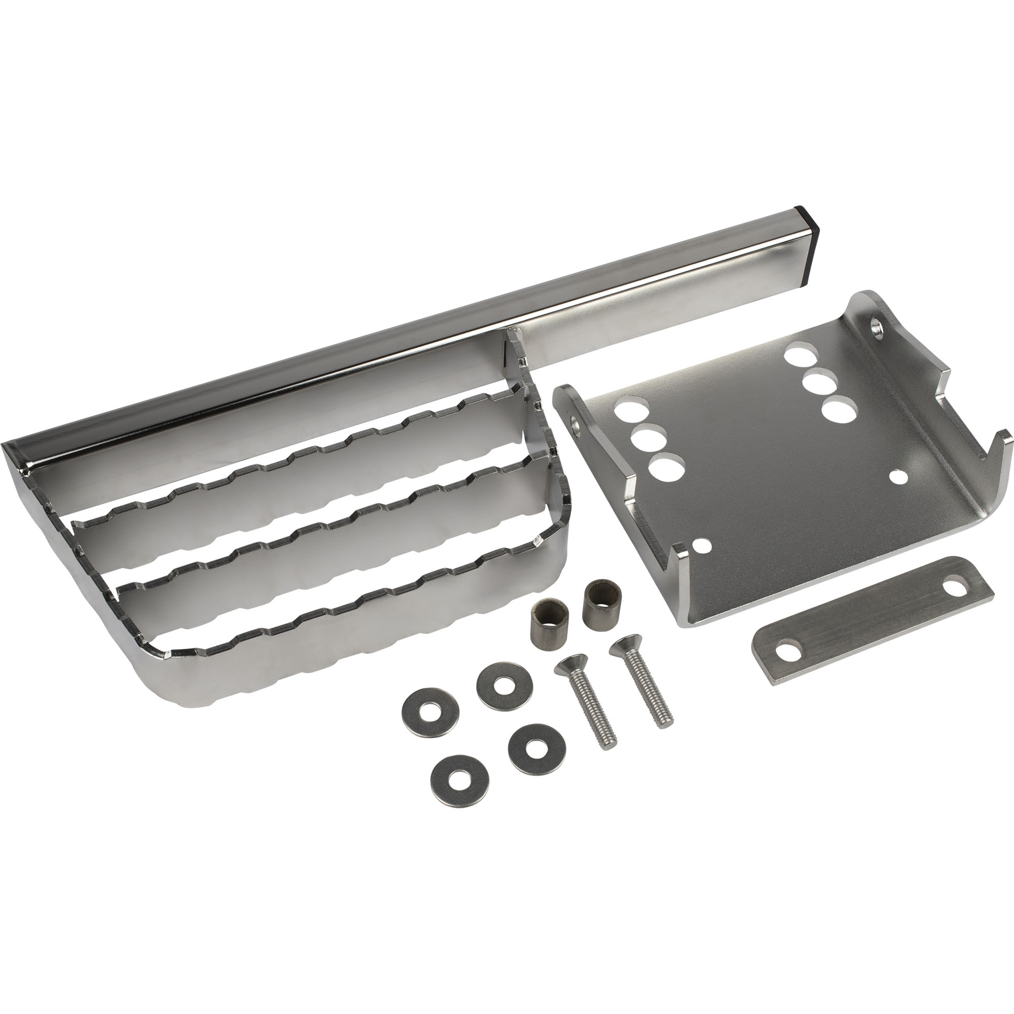 Step for hitch, stainless steel, 230 x 140 mm