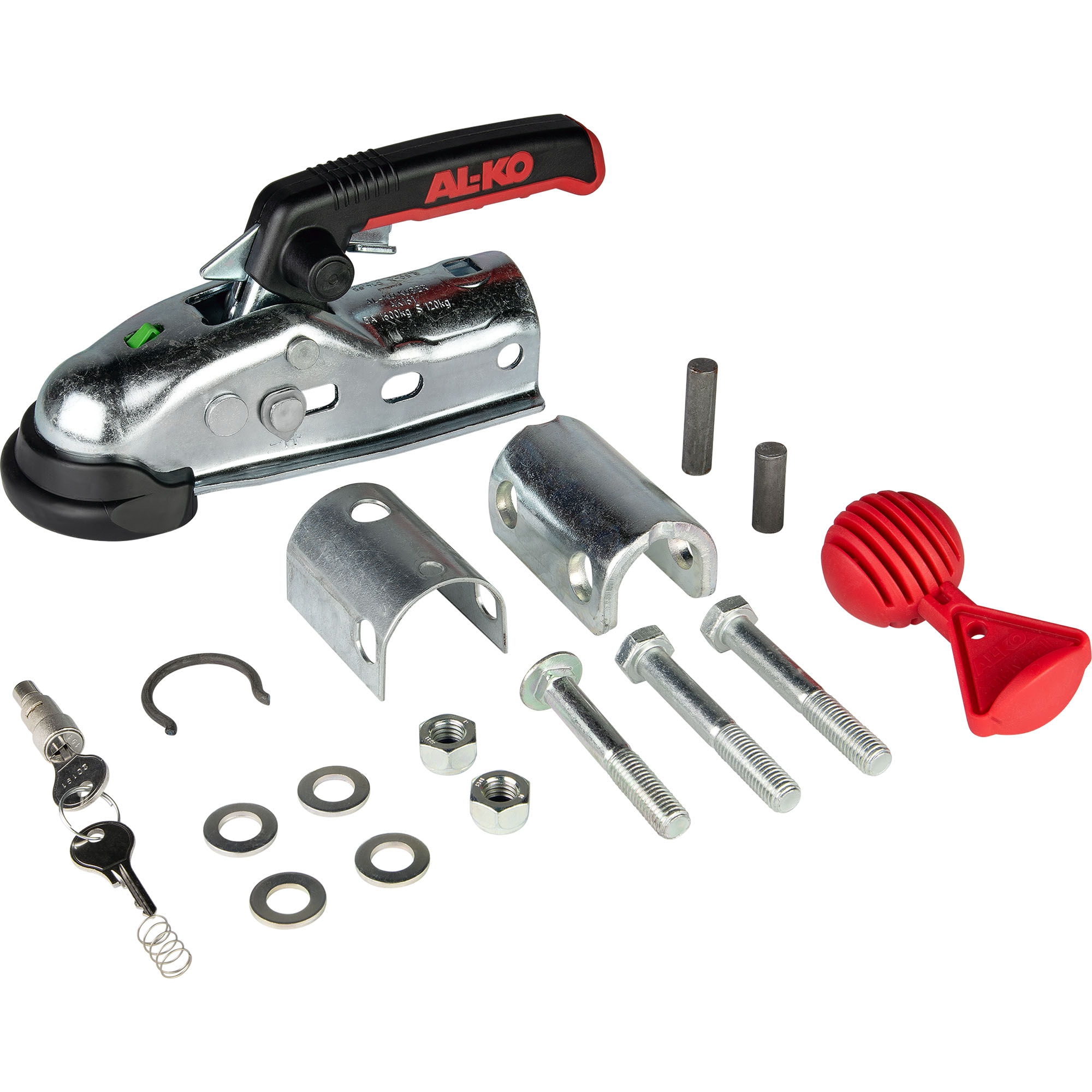 Coupling Head, 1600 kg, AK 161, Ø 50mm, Safety-Kit Coupling Head, 1600 kg, AK 161, Ø 50mm, Safety-Kit