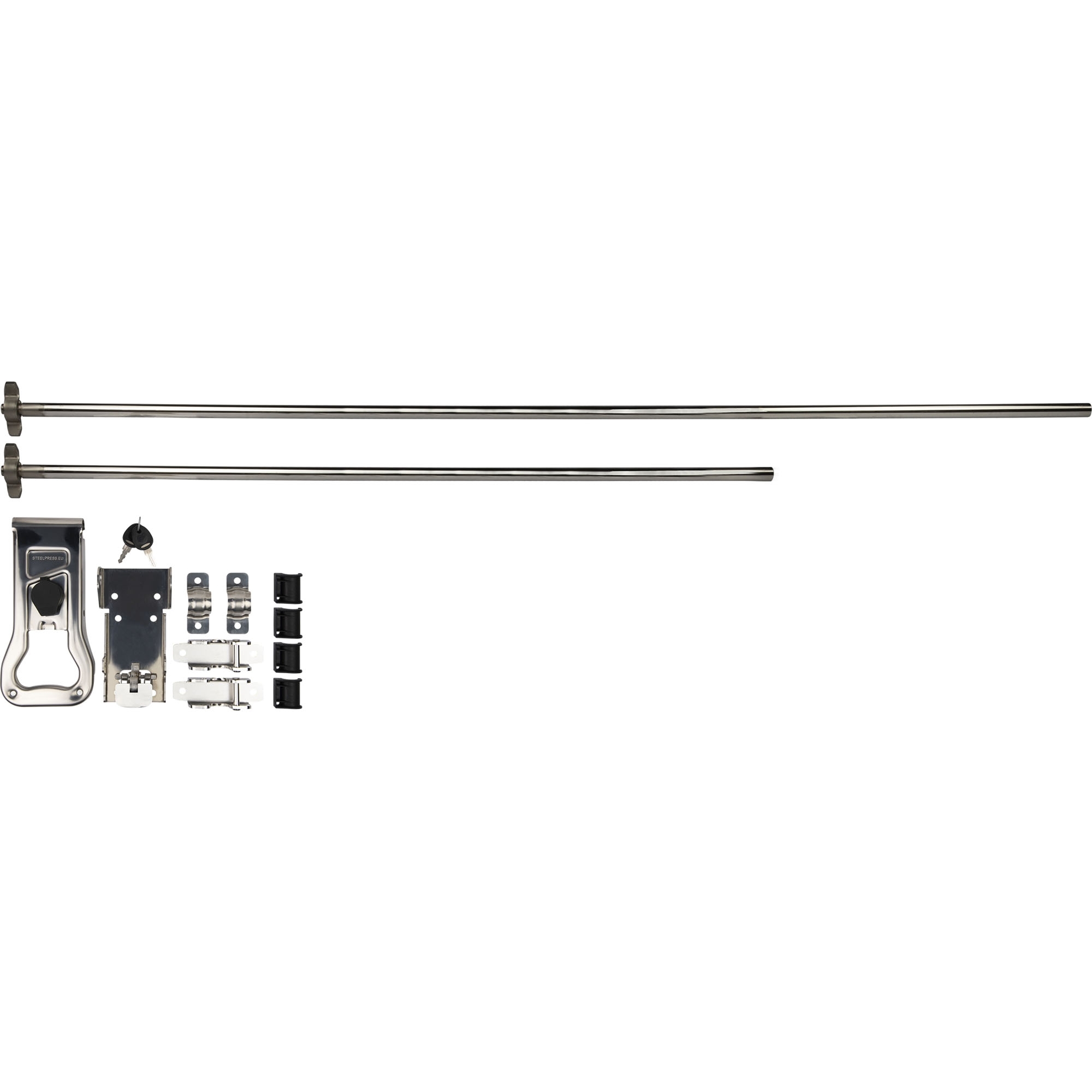 Set espagnolette closure, incl. tube, stainless steel Set espagnolette closure, incl. tube, stainless steel