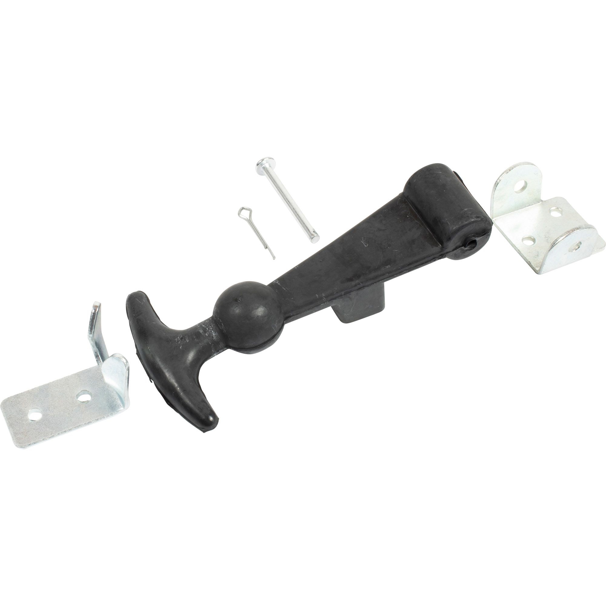 Hood pin, rubber, inc. swivel and a fixing part Hood pin, rubber, inc. swivel and a fixing part