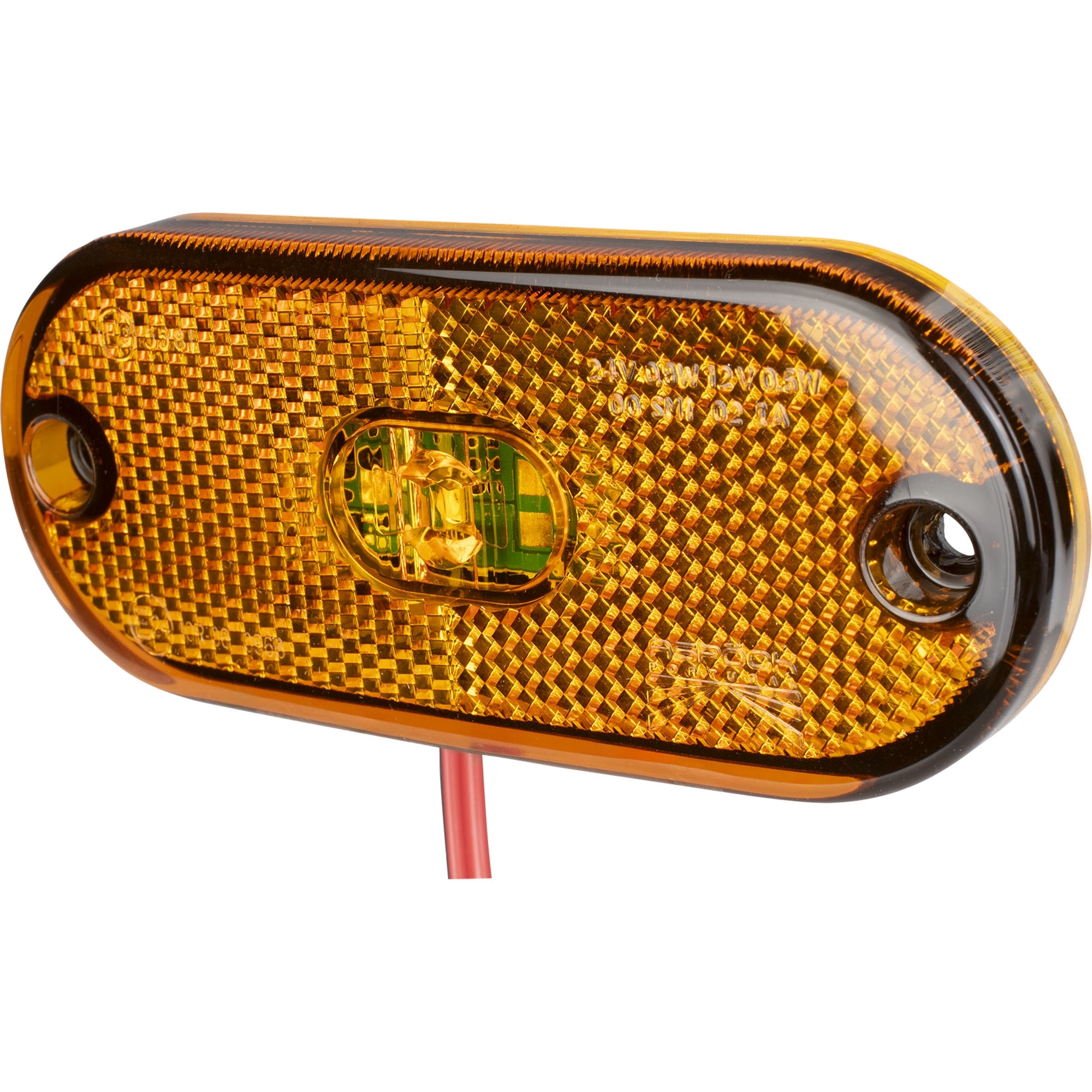 Side marker lamp Aspöck Flatpoint 3 LED, yellow