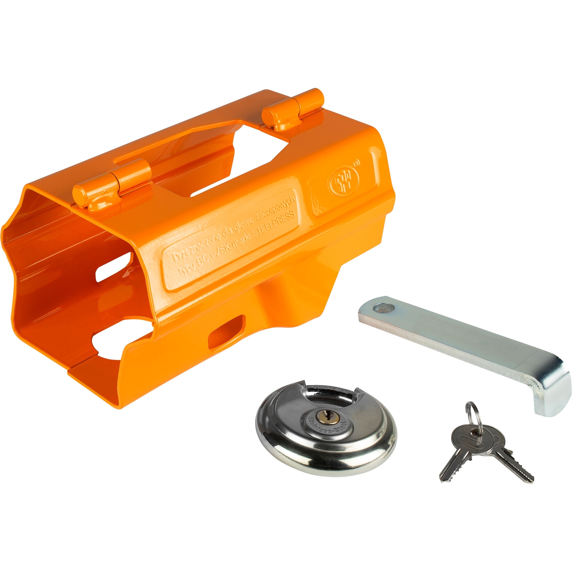 Coupling lock, foldable, with padlock Coupling lock, foldable, with padlock