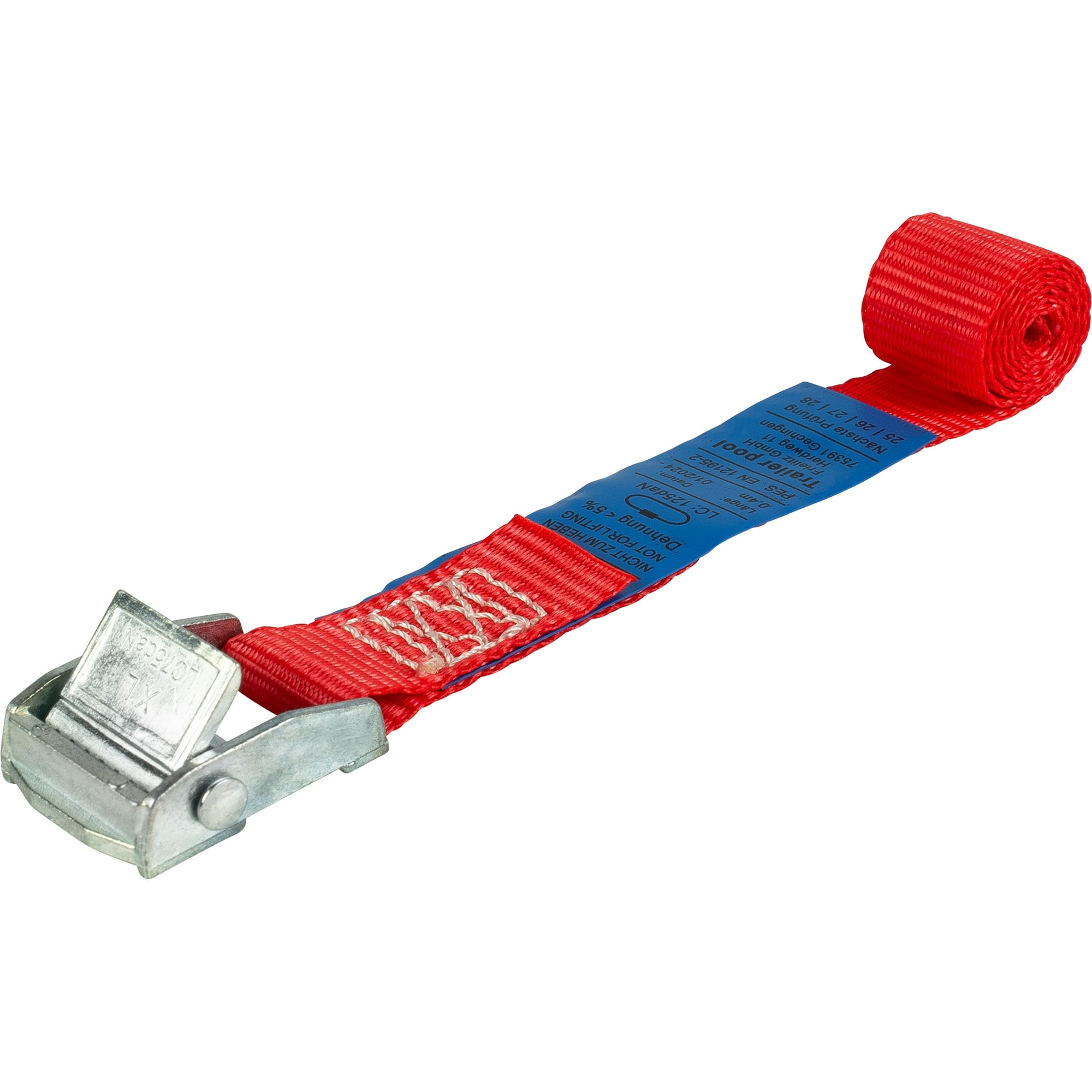 Lashing Strap 1-pcs no Hook L400 mm, U125 daN, red Lashing Strap 1-pcs no Hook L400 mm, U125 daN, red