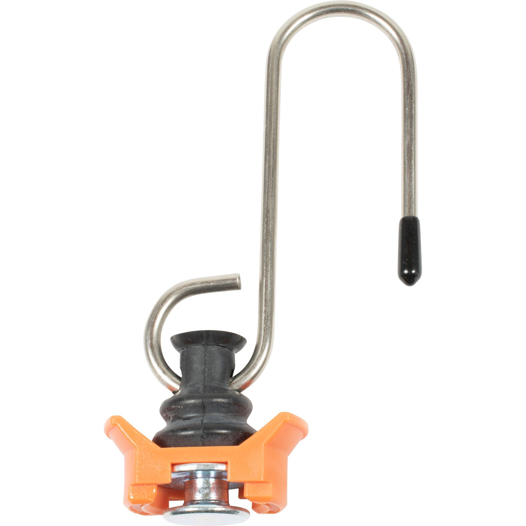 Fitting with hook, grey, for airline system Fitting with hook, grey, for airline system