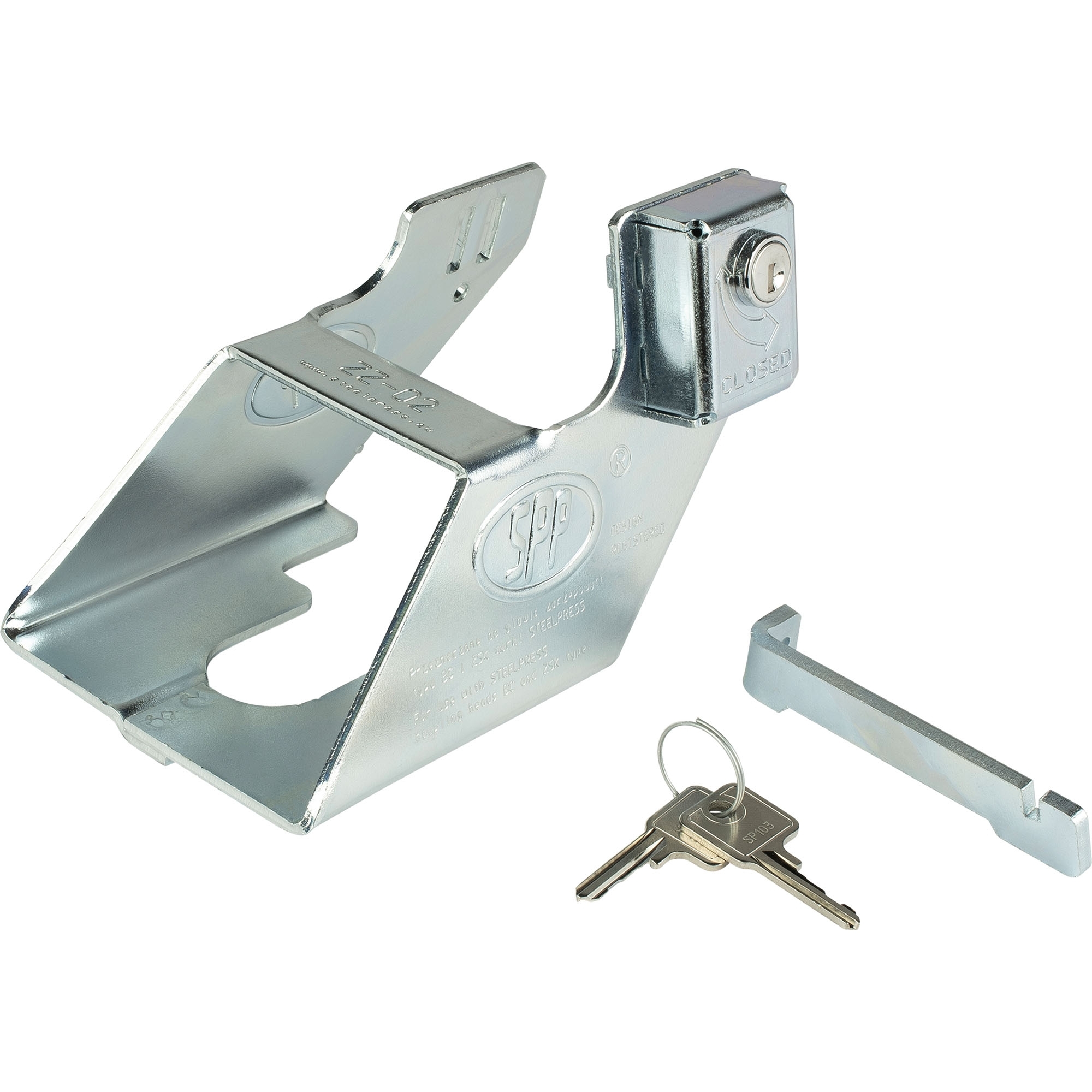 Coupling lock for unbraked trailer with V-drawbar
