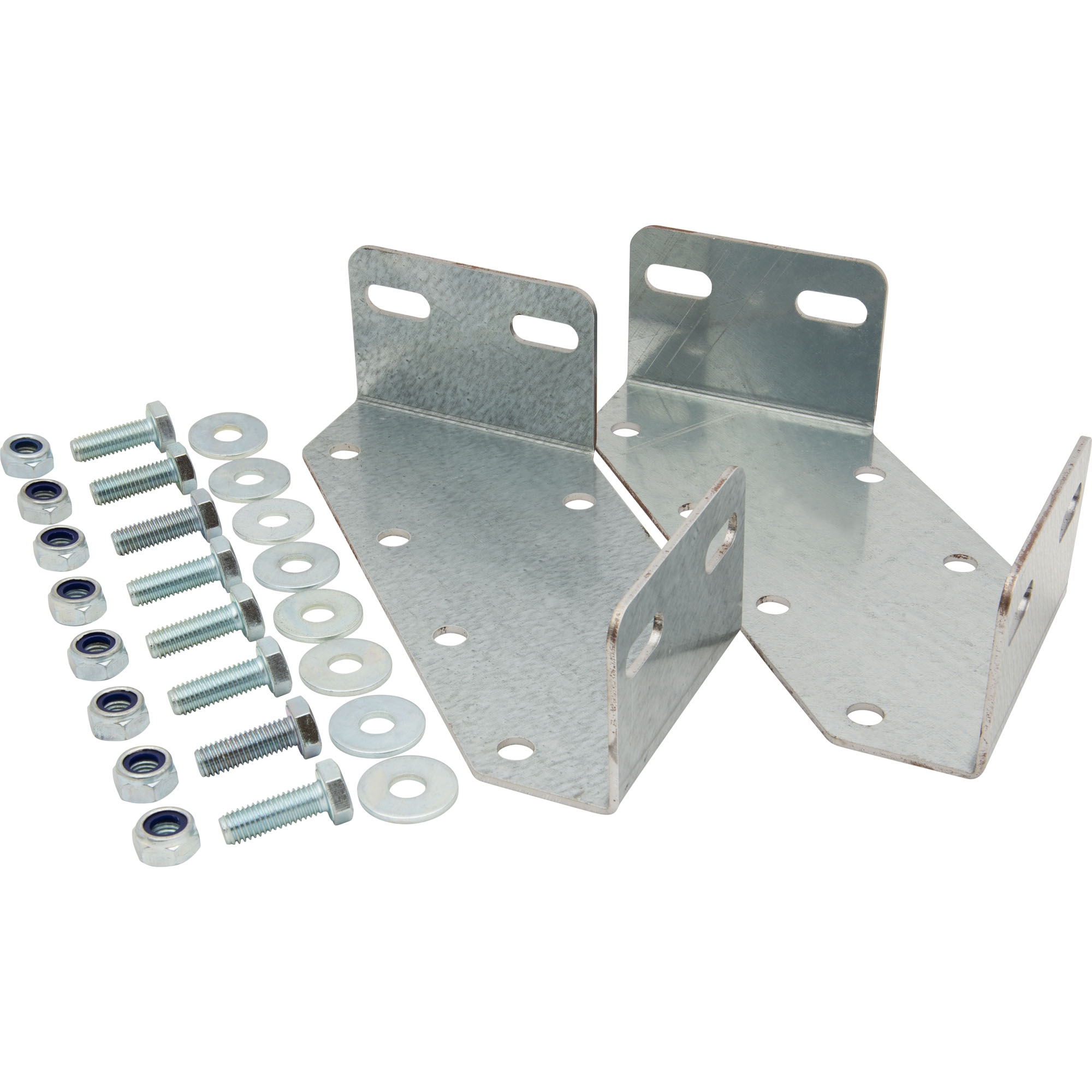 Mounting set for storage boxes, incl. fastening material