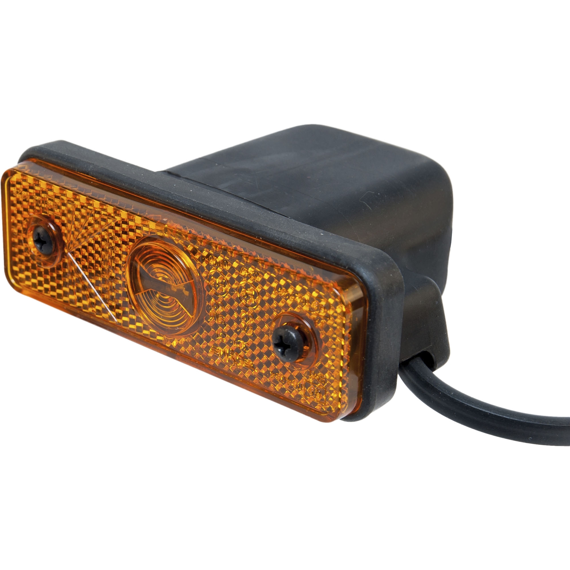 Side marker lamp Aspöck Flatpoint 1 LED, yellow, DC cable