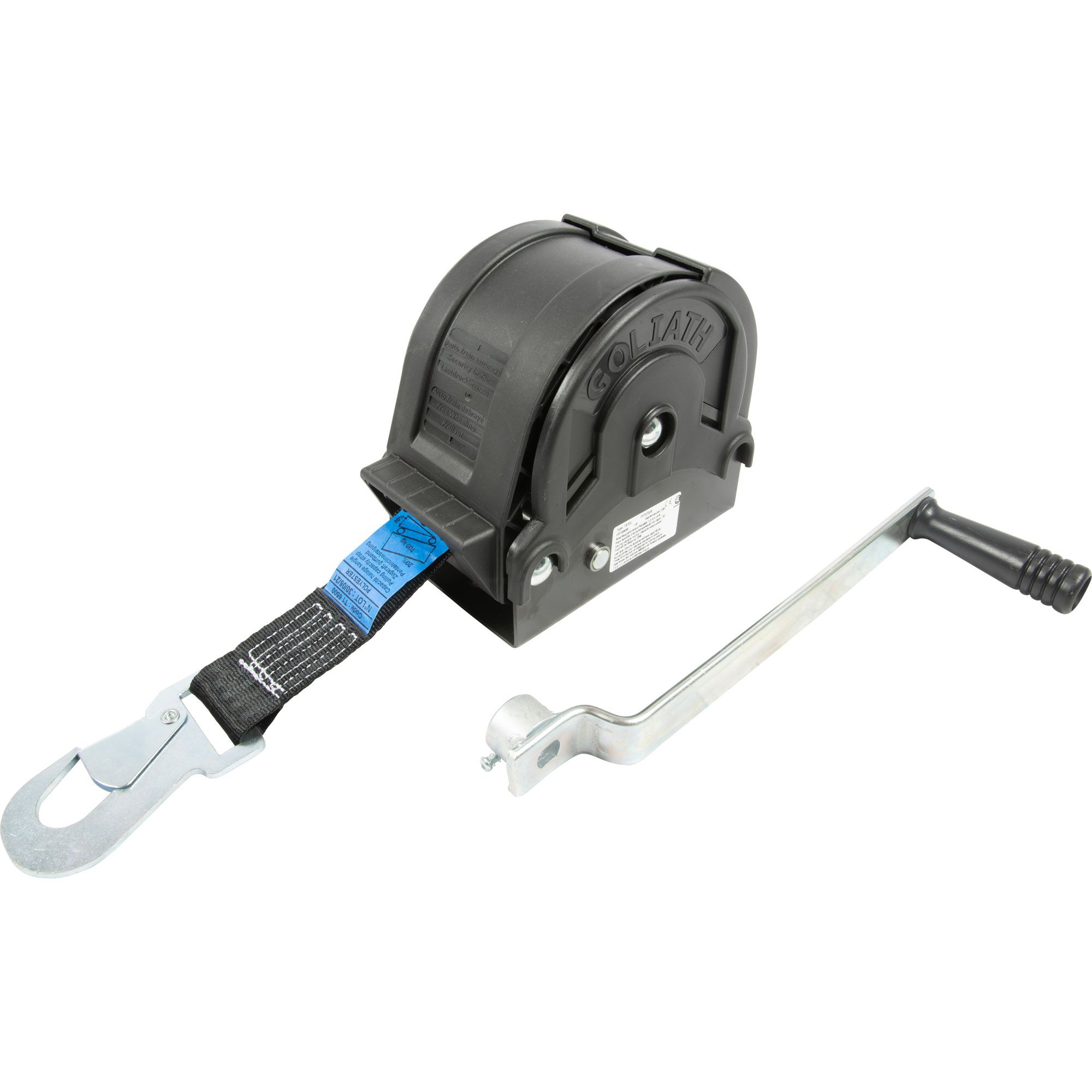Cable Winch, TS700, 700 kg, Band 6 m, black