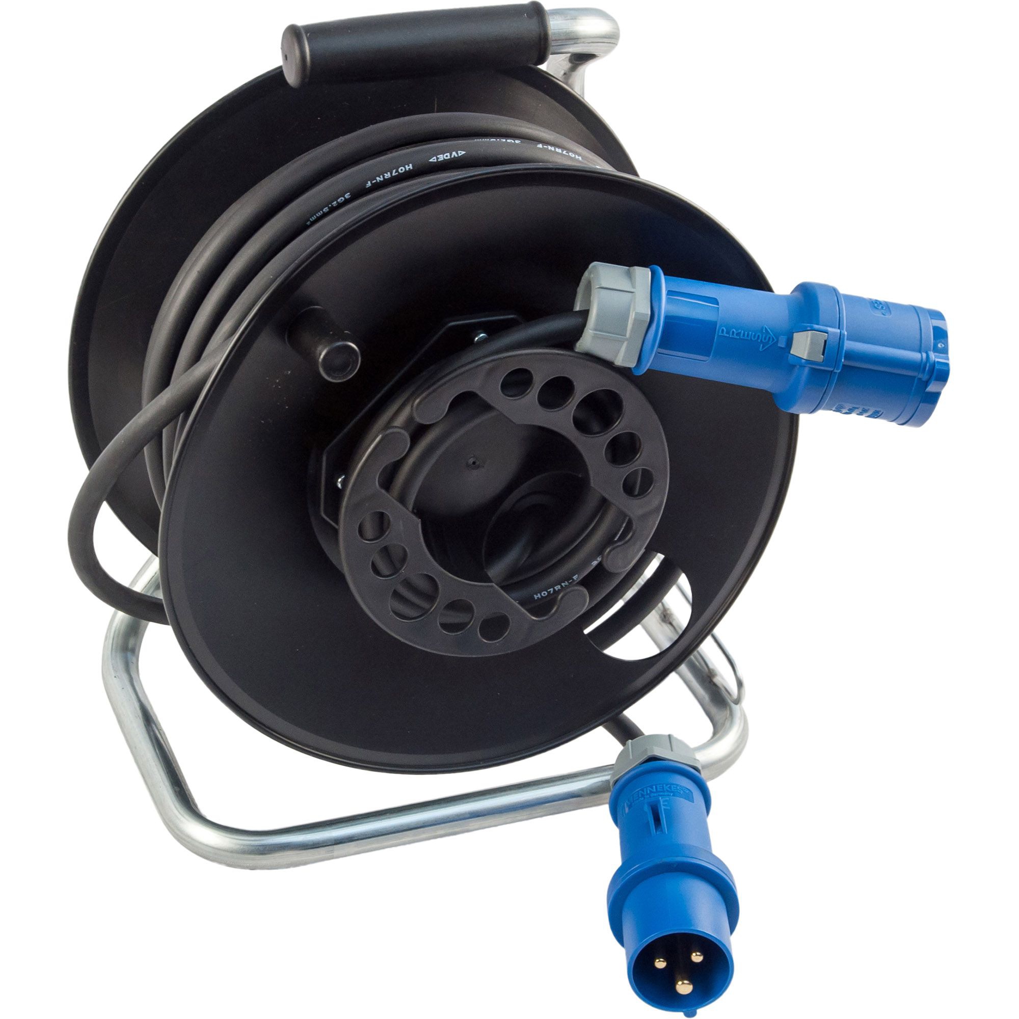 Camping equipment drum with CEE connector and CEE coupling, 25 m Camping equipment drum with CEE connector and CEE coupling, 25 m