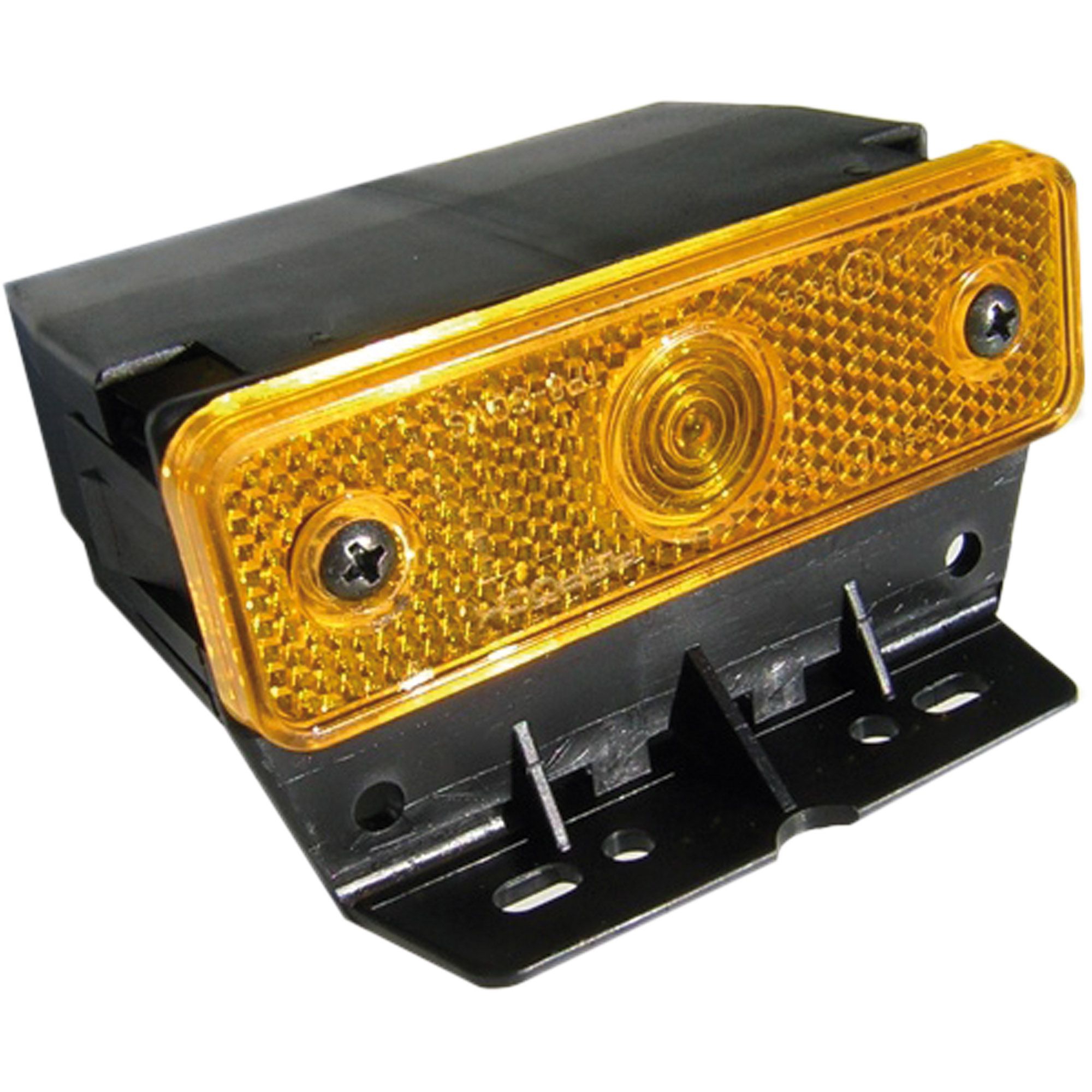 Side marker lamp yellow with mounting bracket Side marker lamp yellow with mounting bracket