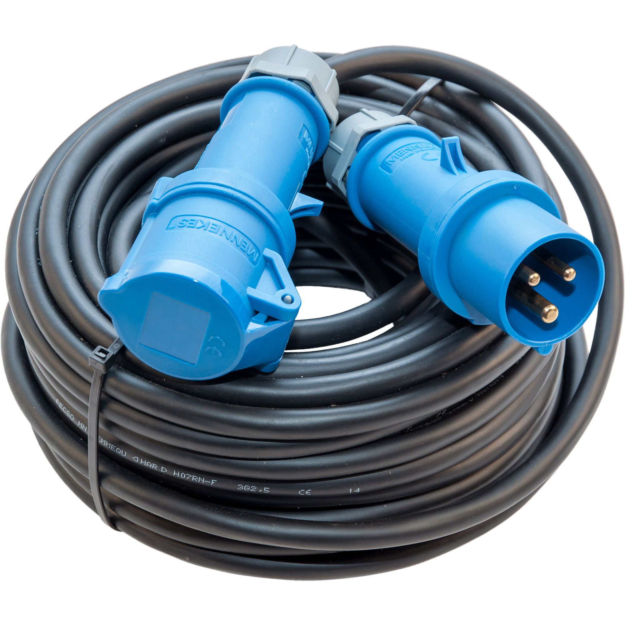 CEE-extension cable, plug to connector CEE-extension cable, plug to connector