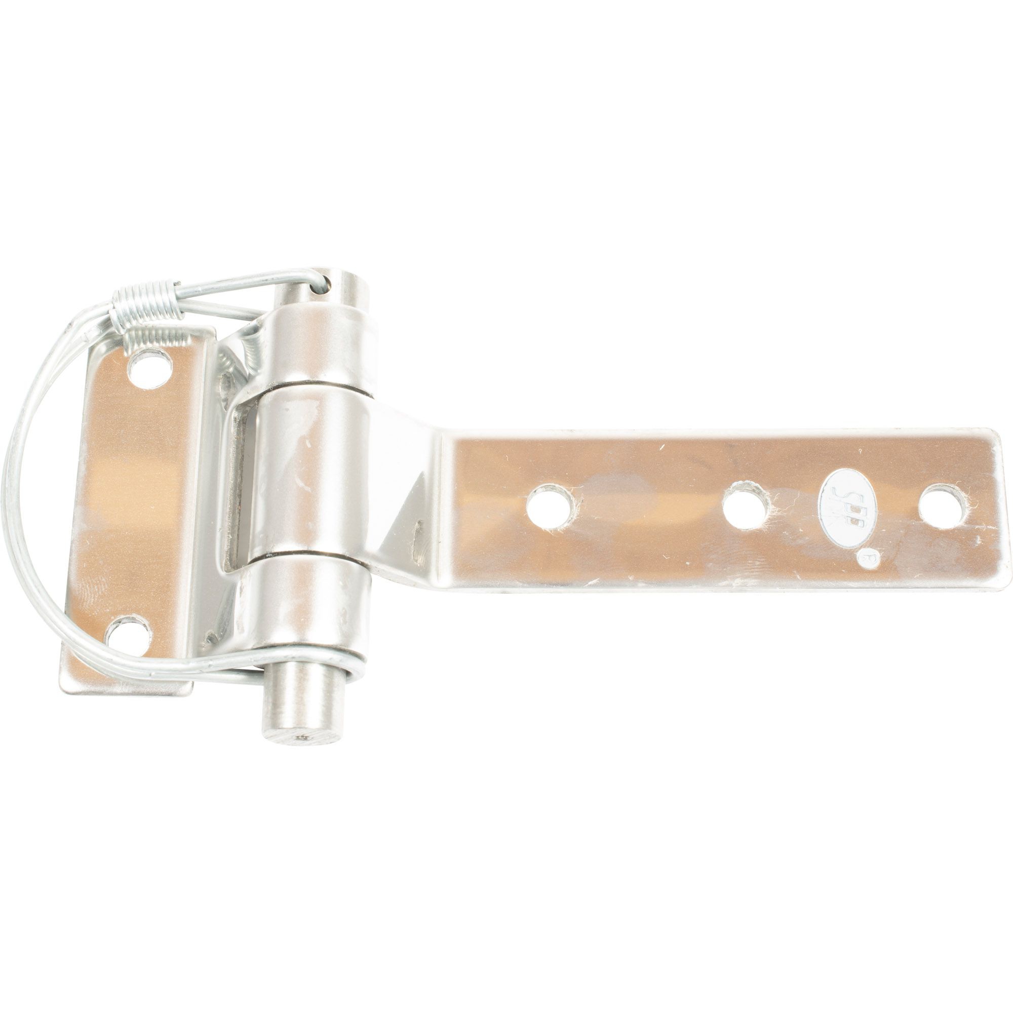 Hinge, stainless steel, bolt with spring lock