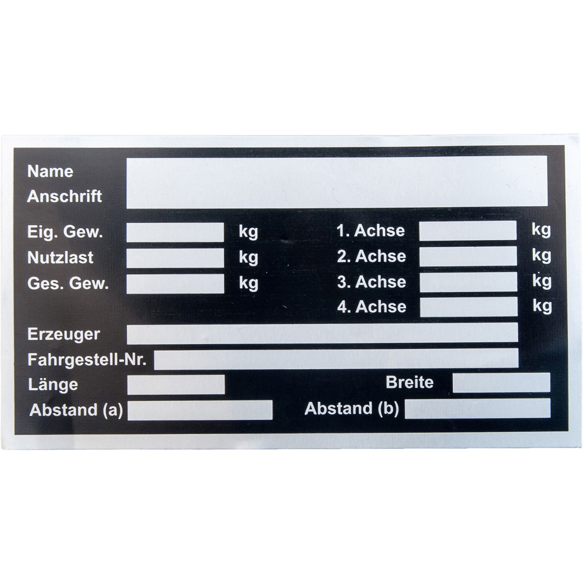 Nameplate, 120 x 65 mm, Adhesive Nameplate, 120 x 65 mm, Adhesive